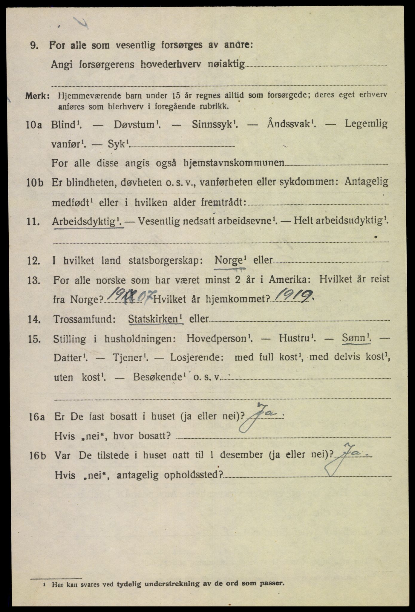 SAK, Folketelling 1920 for 1036 Fjotland herred, 1920, s. 2237