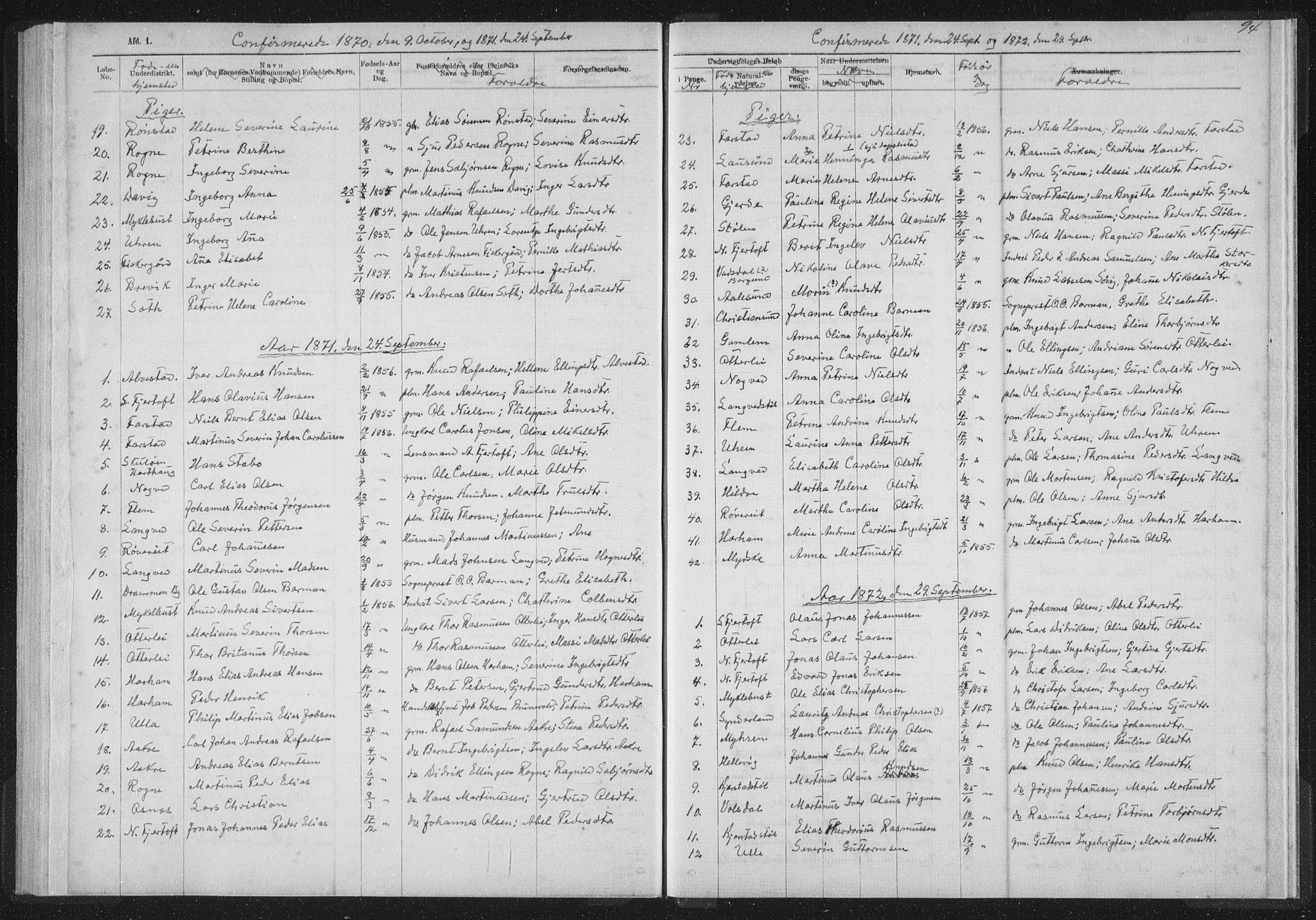 Ministerialprotokoller, klokkerbøker og fødselsregistre - Møre og Romsdal, SAT/A-1454/536/L0514: Ministerialbok nr. 536D01, 1840-1875, s. 94