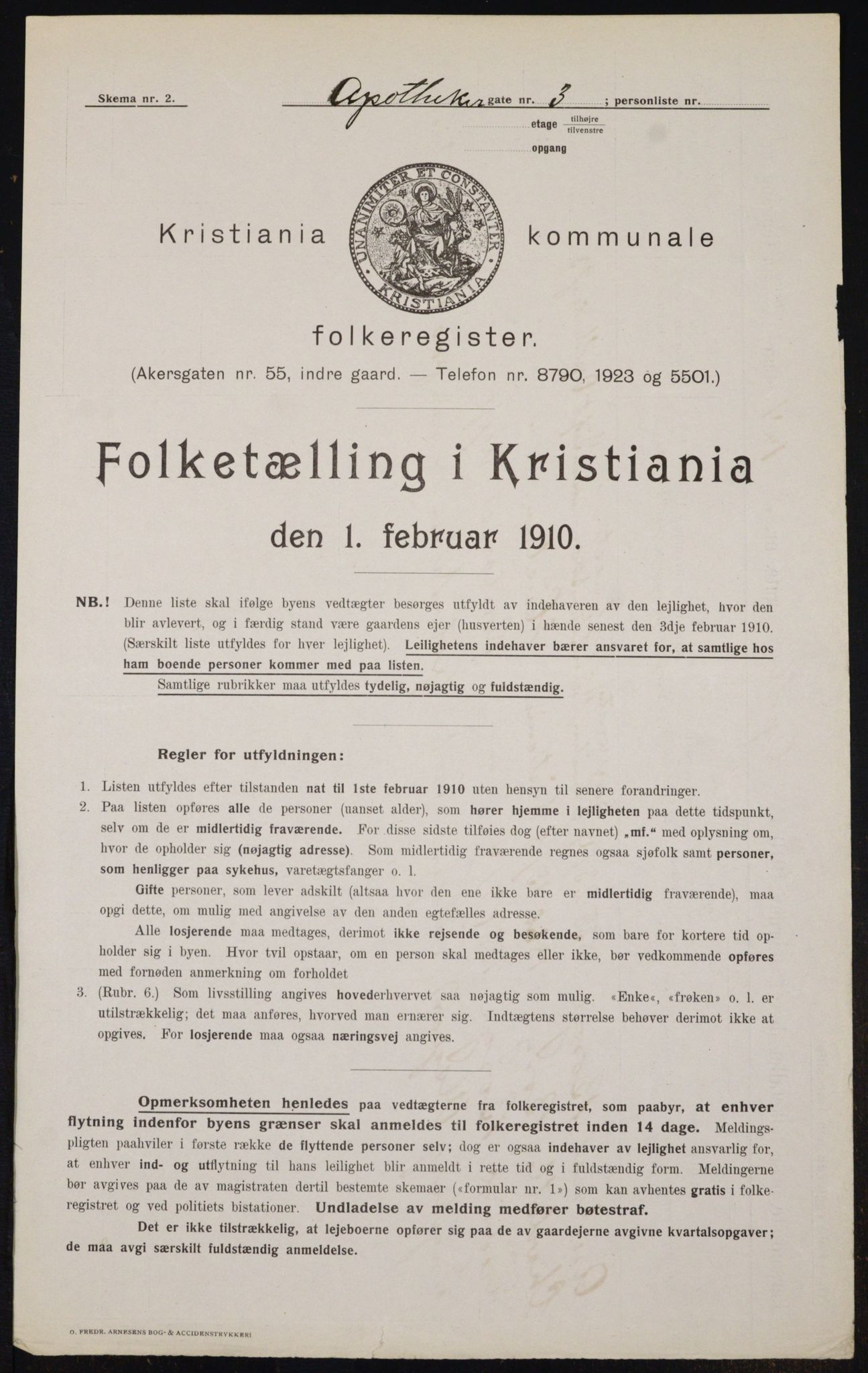 OBA, Kommunal folketelling 1.2.1910 for Kristiania, 1910, s. 1251