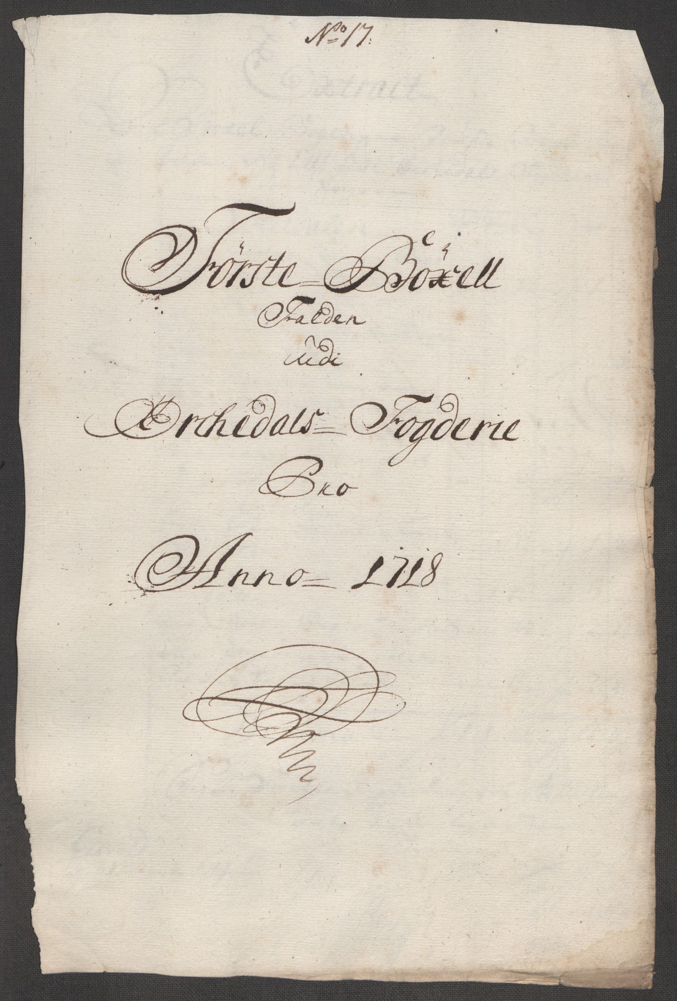 Rentekammeret inntil 1814, Reviderte regnskaper, Fogderegnskap, RA/EA-4092/R60/L3971: Fogderegnskap Orkdal og Gauldal, 1718, s. 233