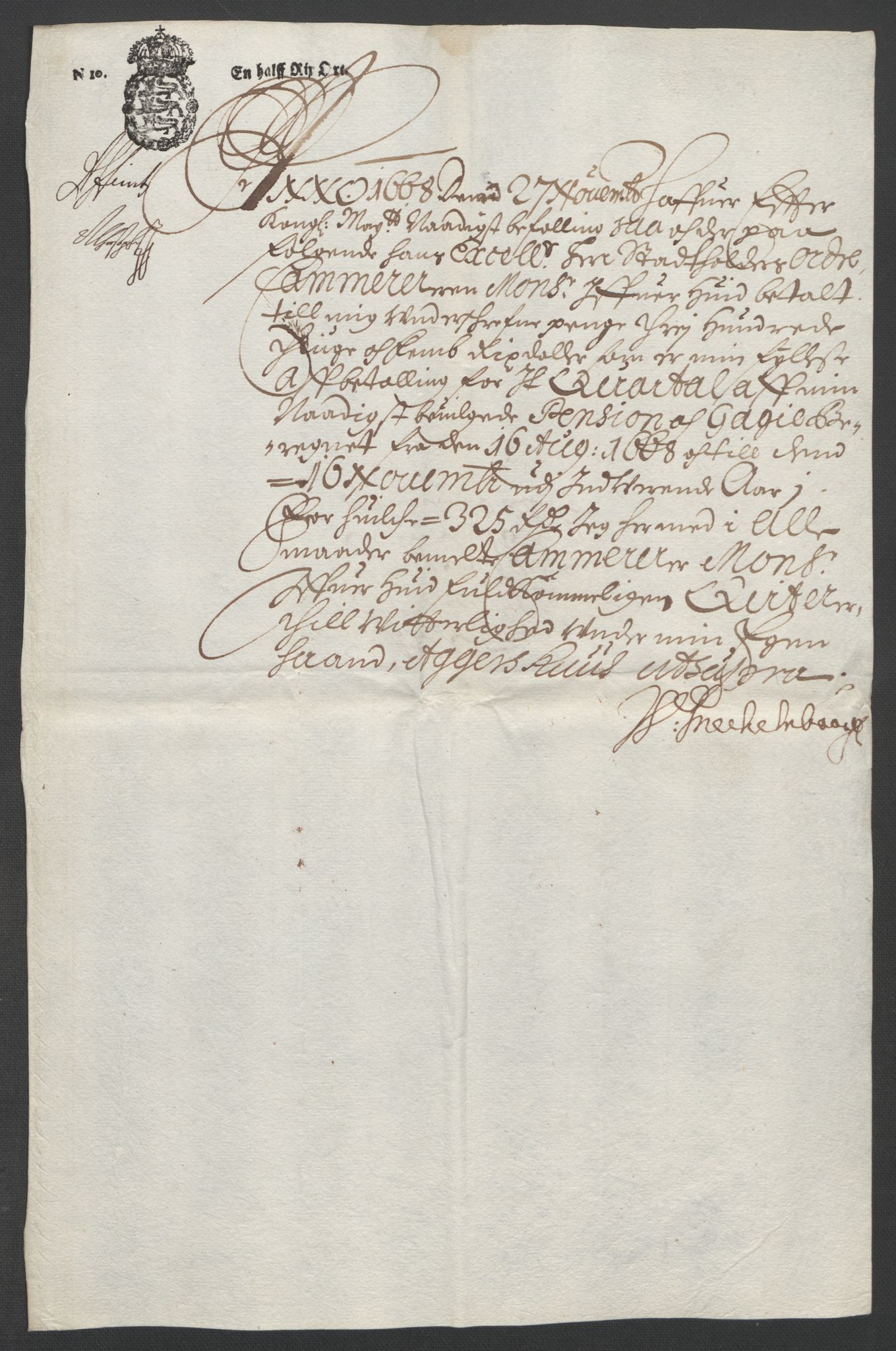 Rentekammeret inntil 1814, Reviderte regnskaper, Stiftamtstueregnskaper, Landkommissariatet på Akershus og Akershus stiftamt, RA/EA-5869/R/Rb/L0054: Akershus stiftamt, 1668