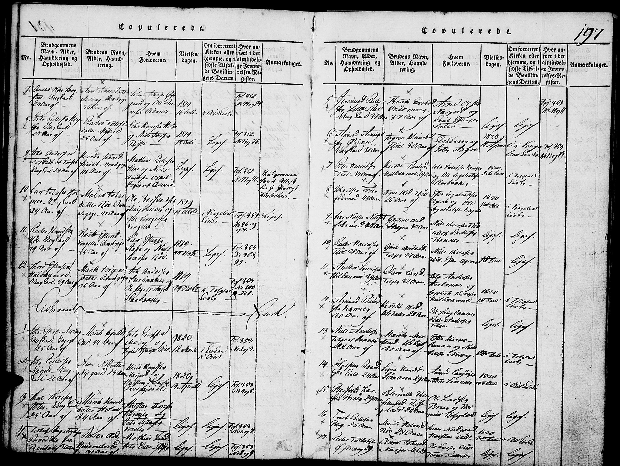 Tolga prestekontor, AV/SAH-PREST-062/K/L0004: Ministerialbok nr. 4, 1815-1836, s. 197