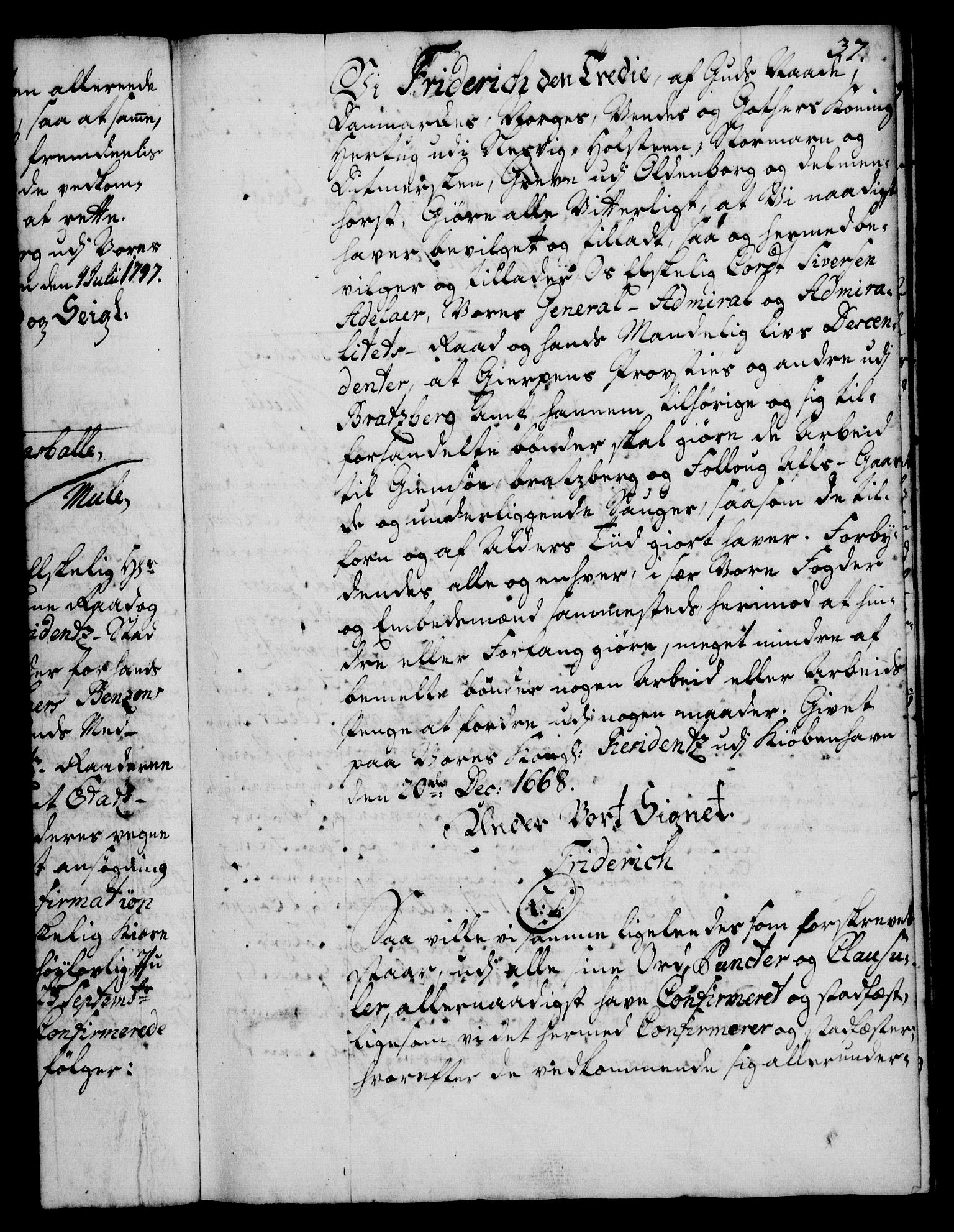 Rentekammeret, Kammerkanselliet, RA/EA-3111/G/Gg/Ggc/Ggca/L0001: Norsk konfirmasjonsekspedisjonsprotokoll med register (merket RK 53.23), 1746-1750, s. 37
