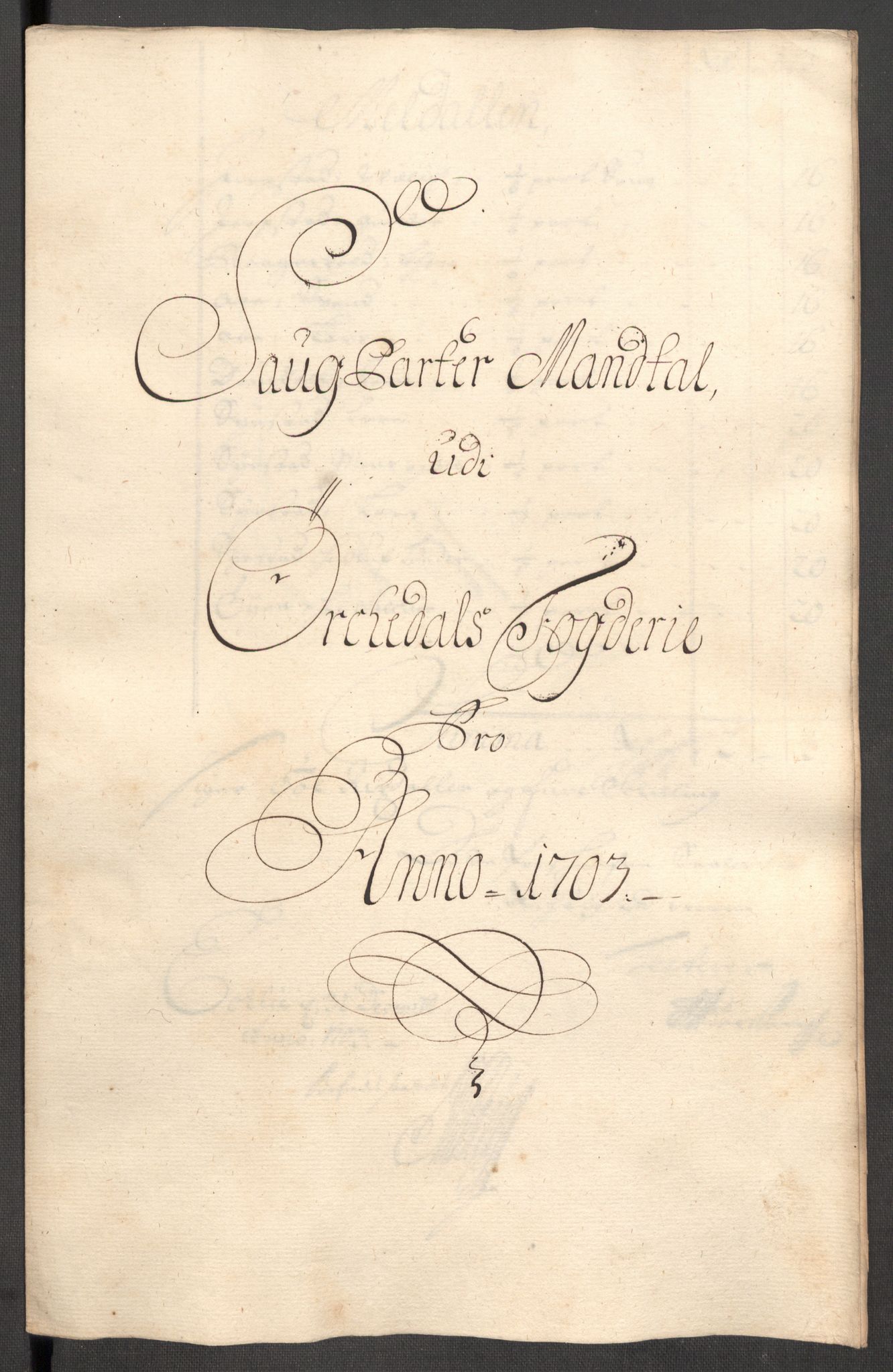 Rentekammeret inntil 1814, Reviderte regnskaper, Fogderegnskap, RA/EA-4092/R60/L3953: Fogderegnskap Orkdal og Gauldal, 1703, s. 104