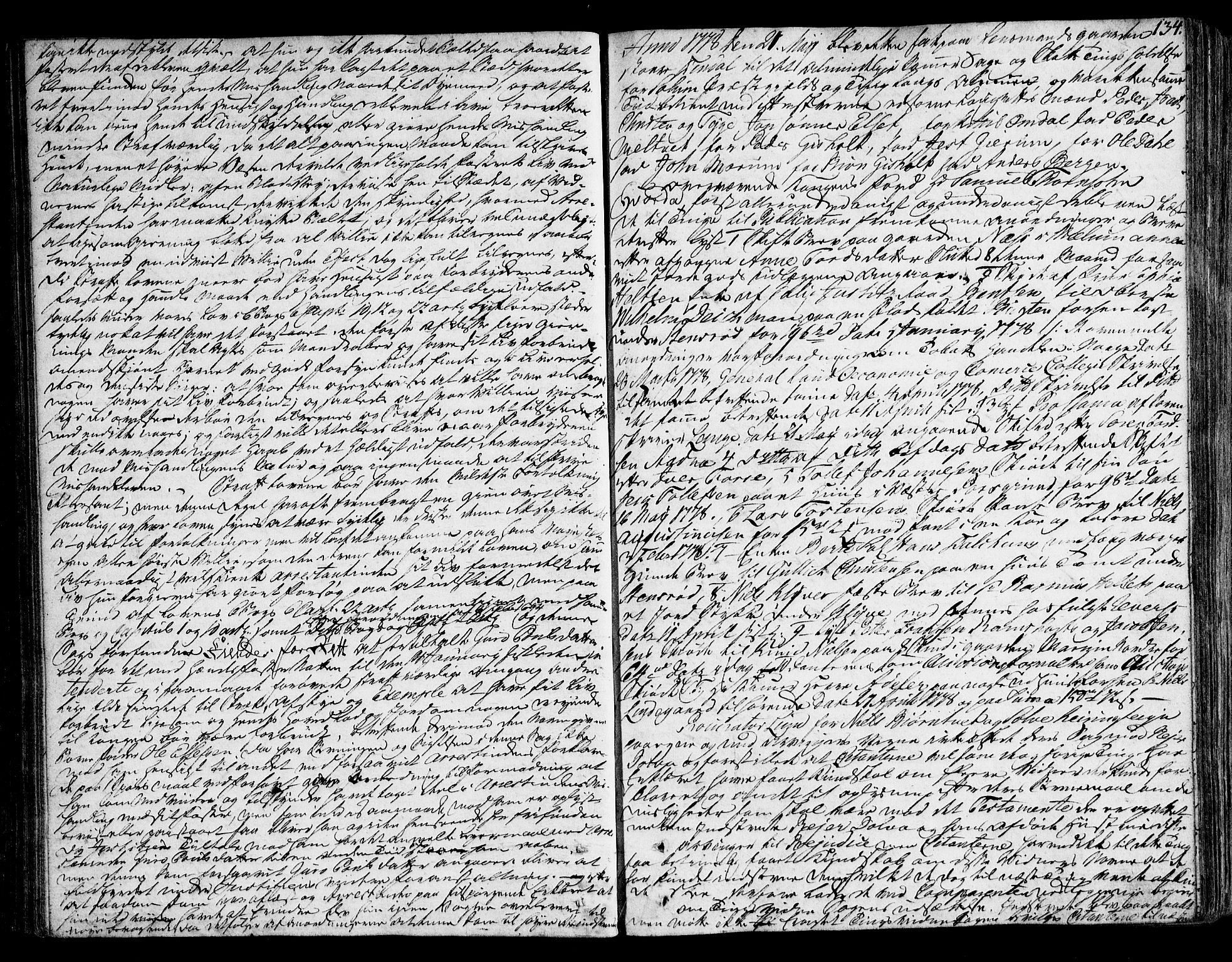 Nedre Telemark sorenskriveri, SAKO/A-135/F/Fa/L0027: Tingbok, 1777-1781, s. 134