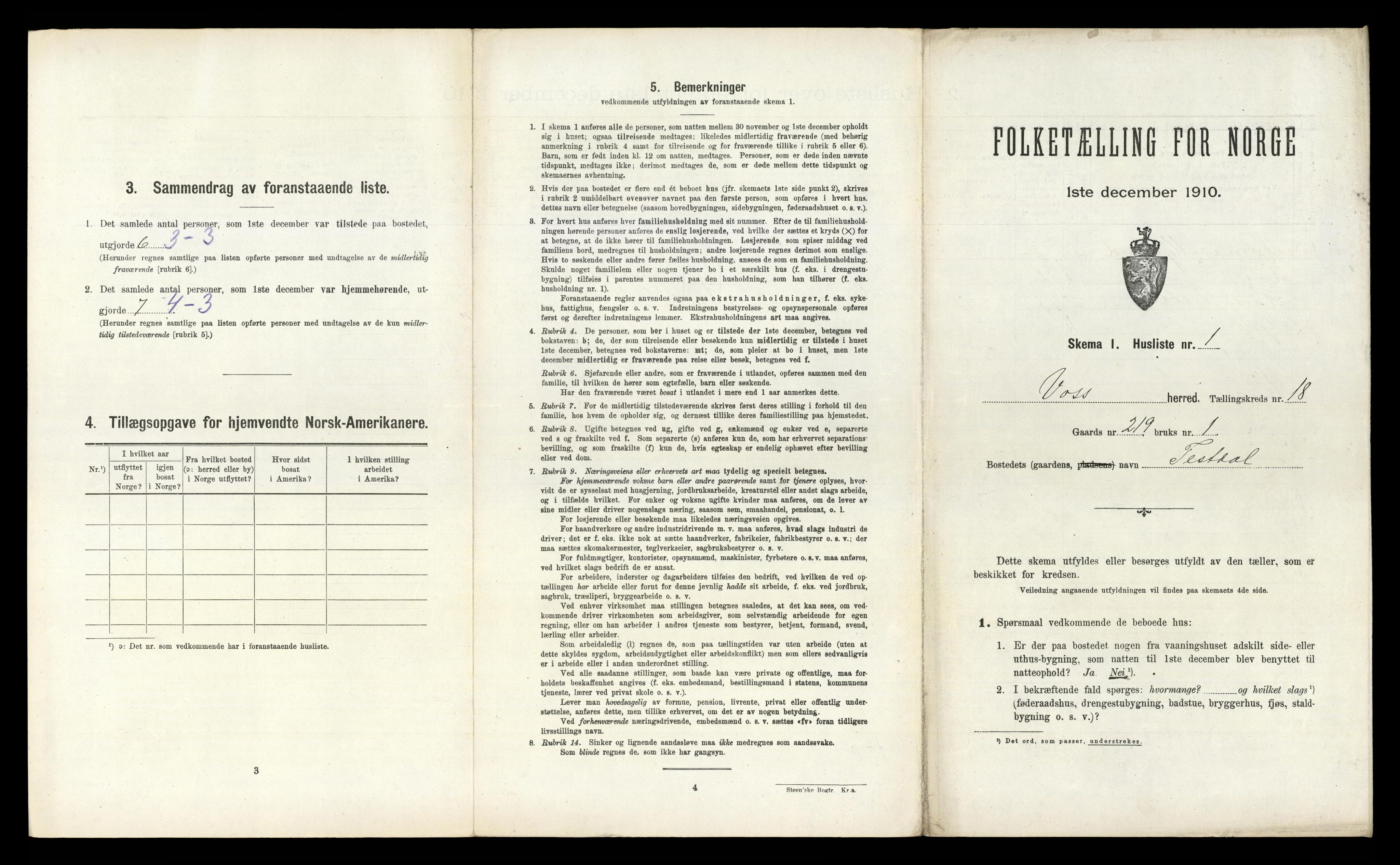 RA, Folketelling 1910 for 1235 Voss herred, 1910, s. 2242