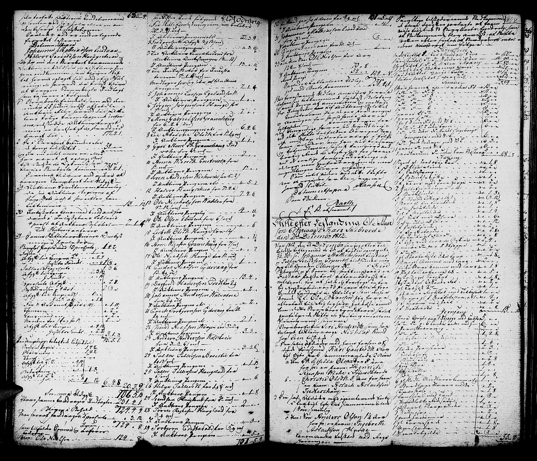 Sunnhordland sorenskrivar, AV/SAB-A-2401/1/H/Ha/Had/L0001: Skifteprotokollar. Føyen, Fjære og Våg. Register i protokoll., 1808-1817, s. 147b-148a
