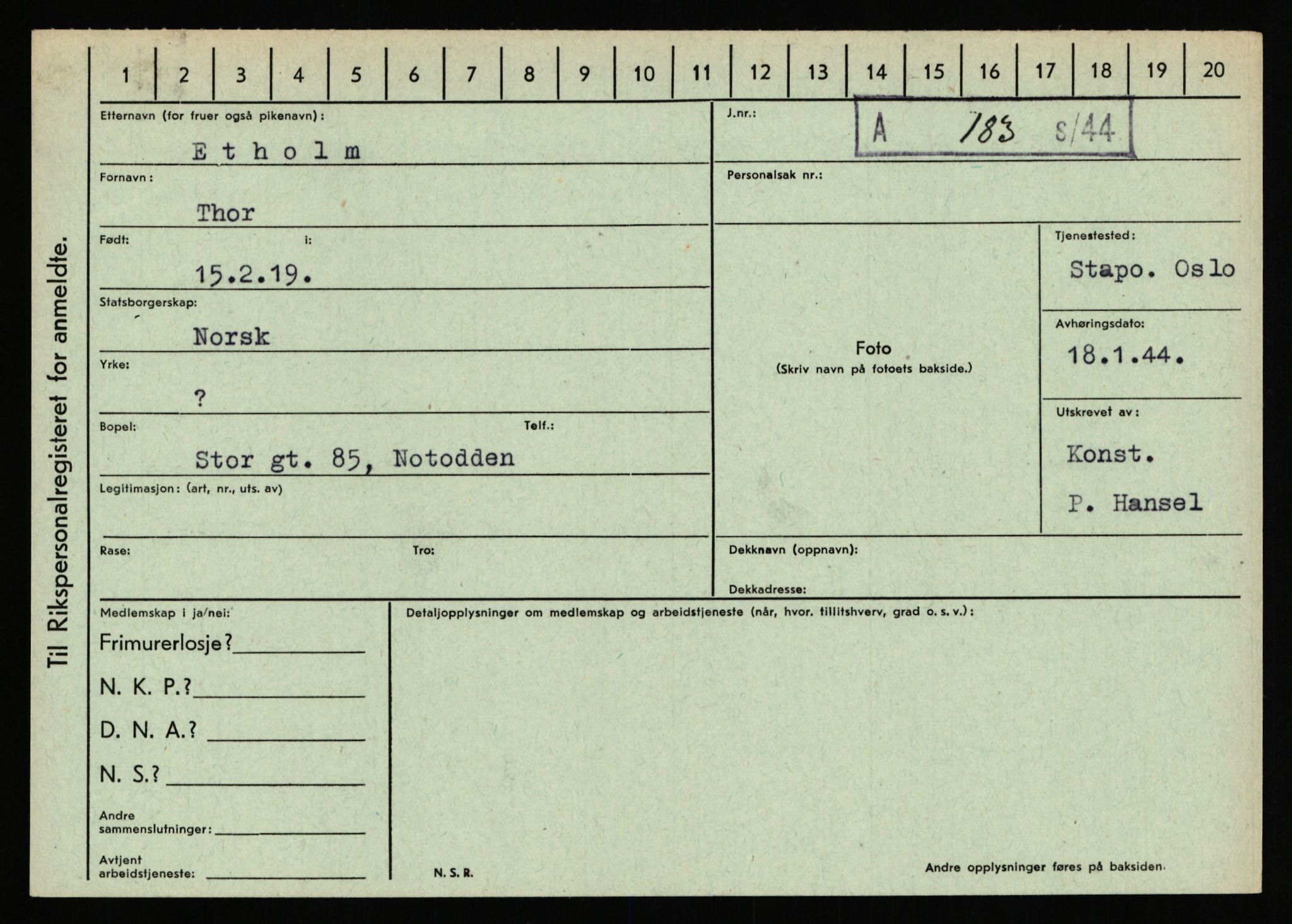 Statspolitiet - Hovedkontoret / Osloavdelingen, AV/RA-S-1329/C/Ca/L0004: Eid - funn av gjenstander	, 1943-1945, s. 2277