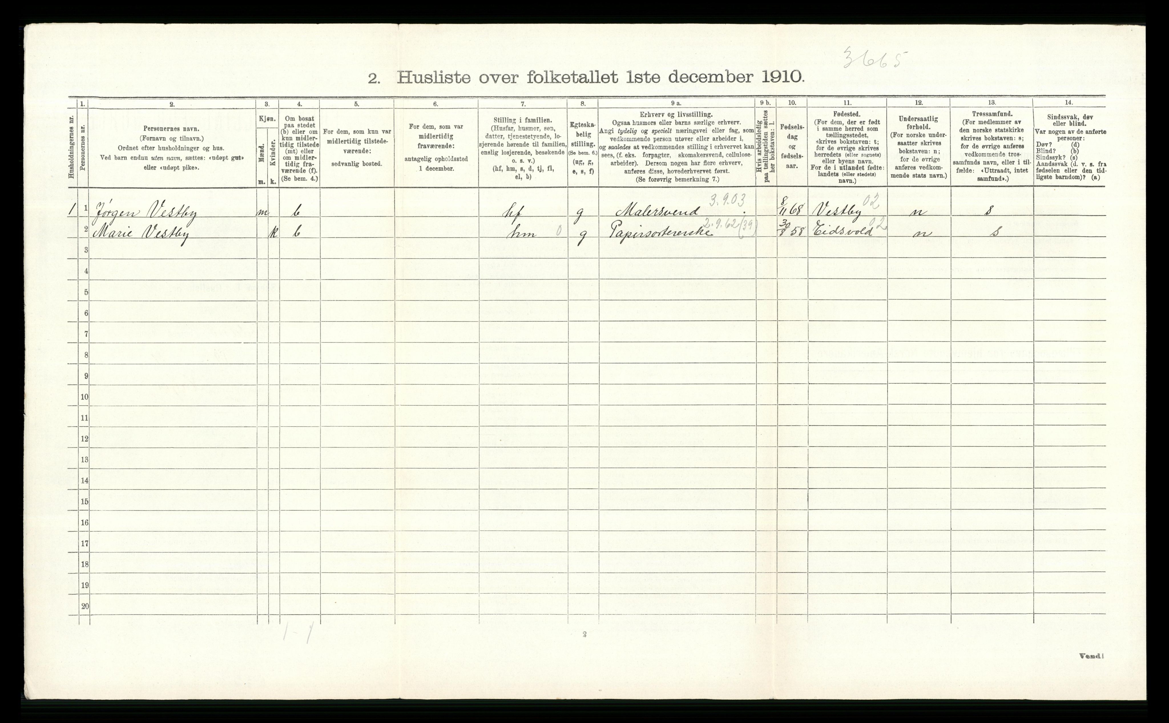 RA, Folketelling 1910 for 0623 Modum herred, 1910, s. 1433