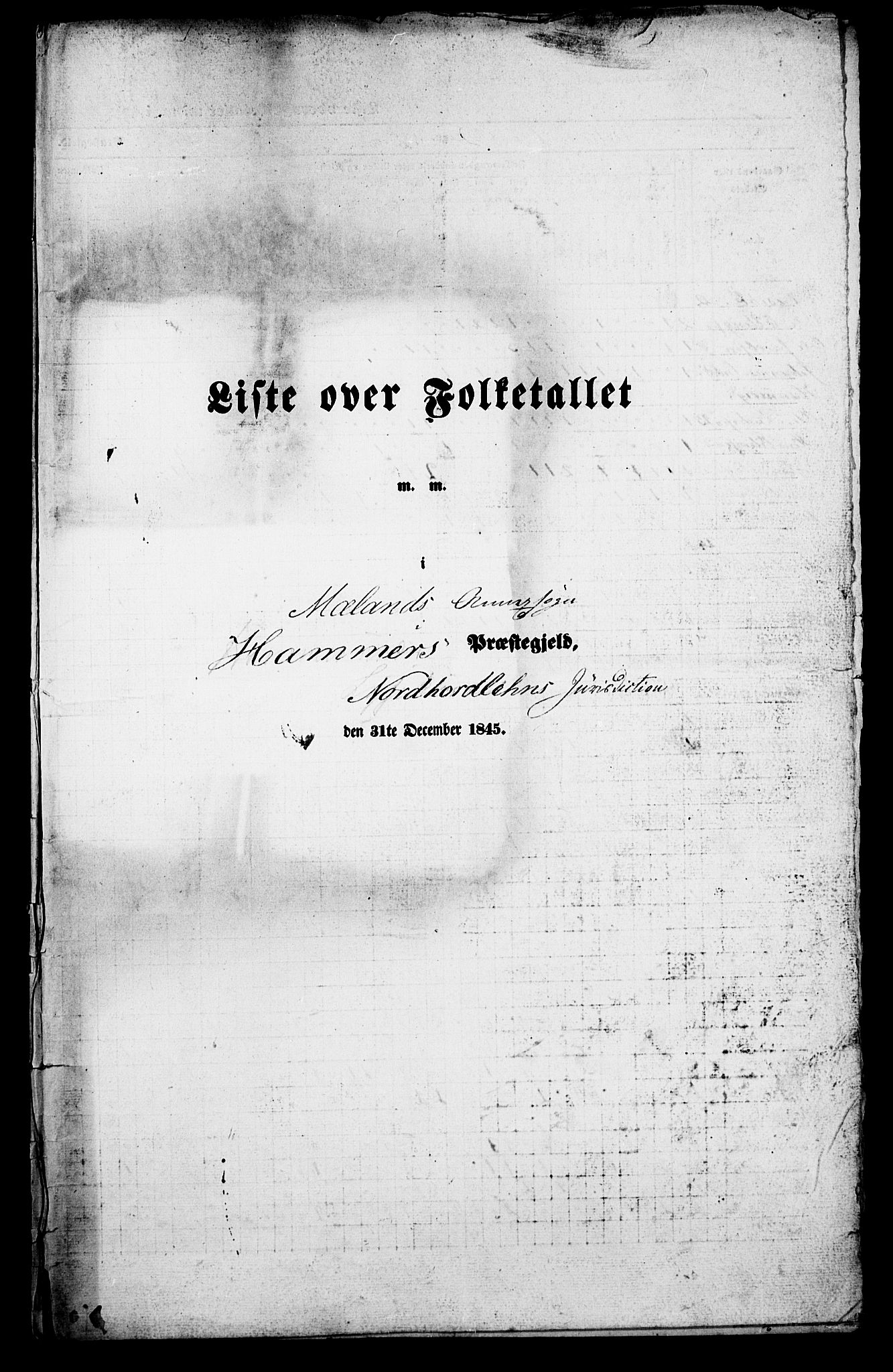 , Folketelling 1845 for 1254P Hamre prestegjeld, 1845, s. 24