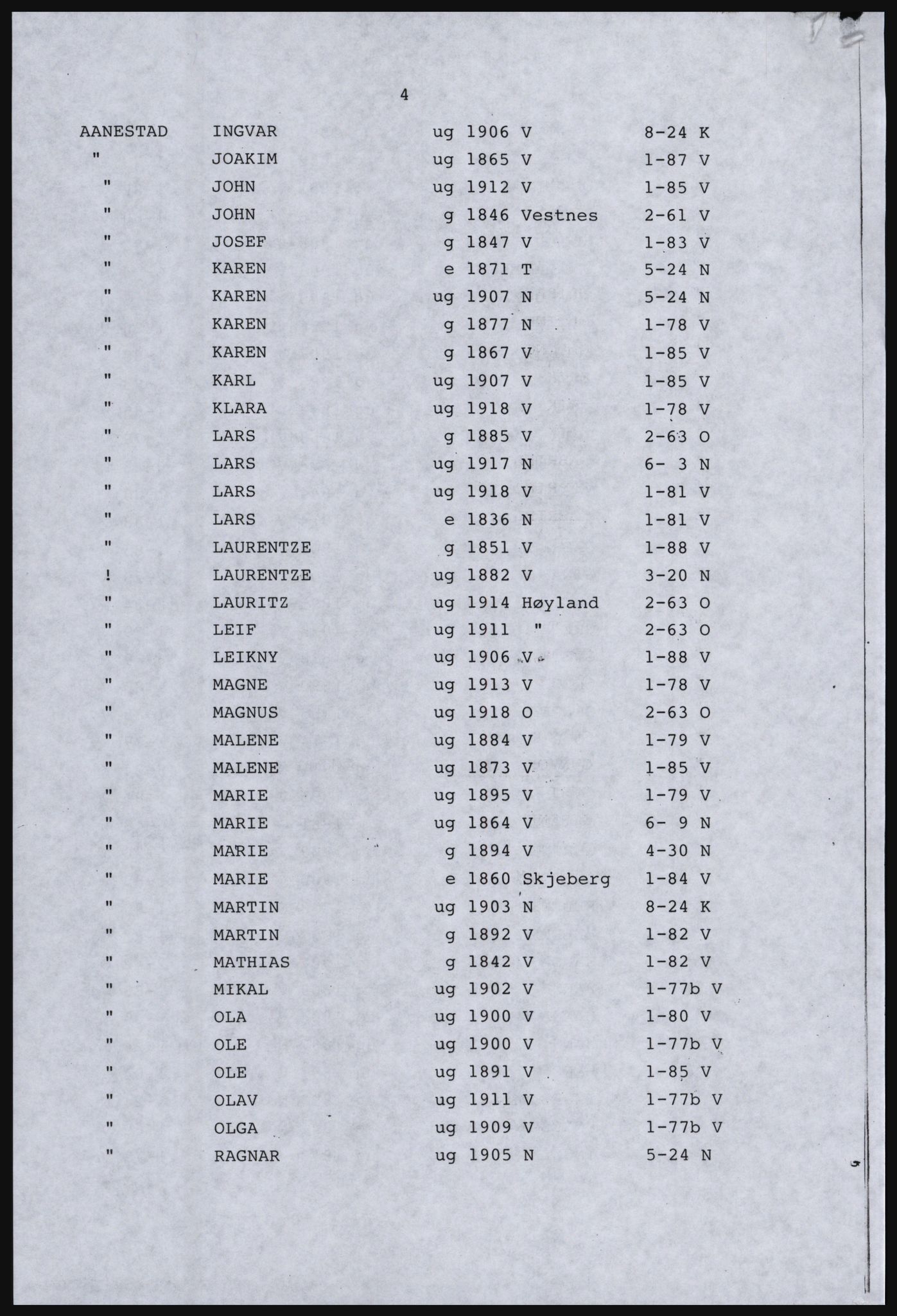 SAST, Avskrift av folketellingen 1920 for en del av Jæren, 1920, s. 440