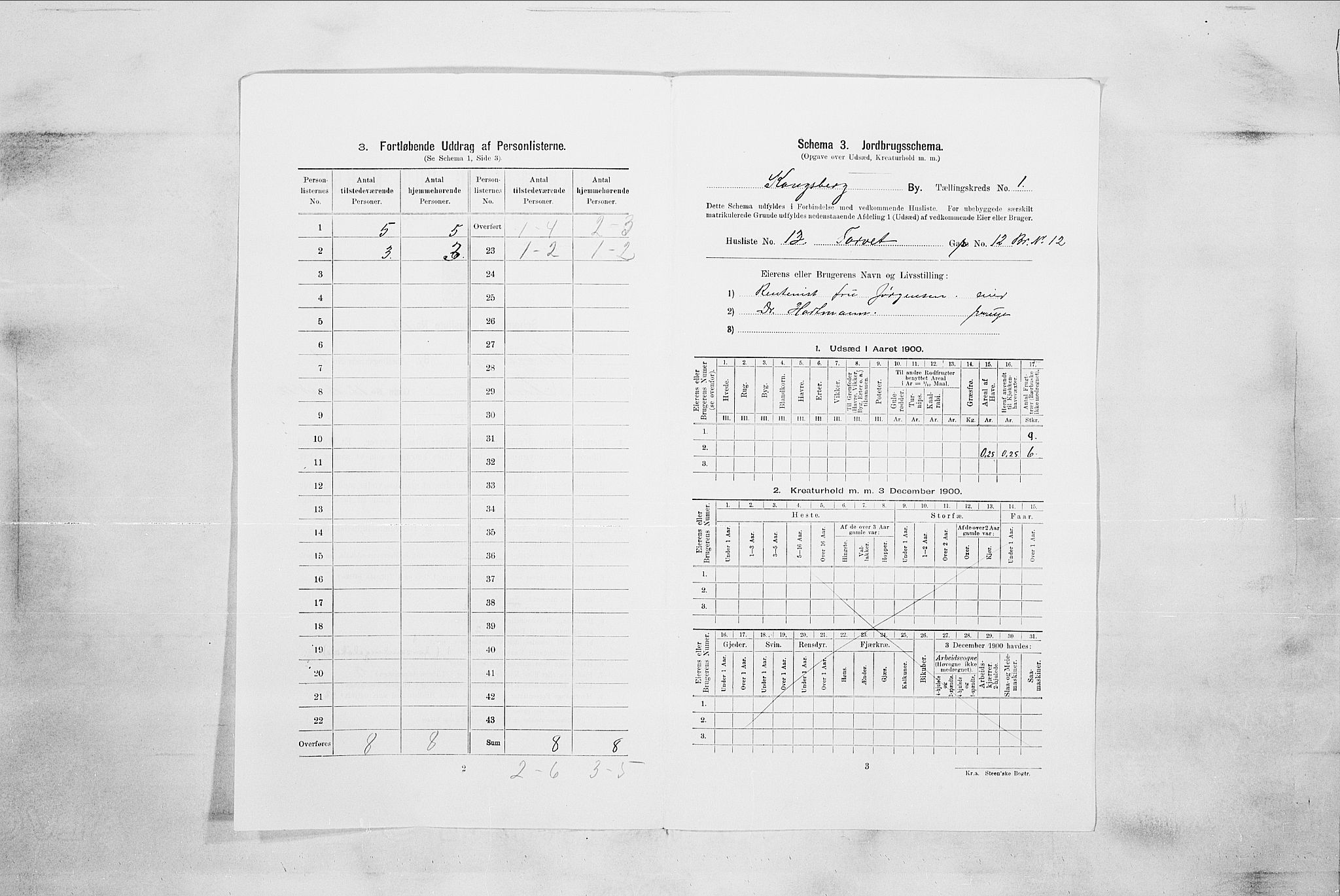 RA, Folketelling 1900 for 0604 Kongsberg kjøpstad, 1900, s. 85