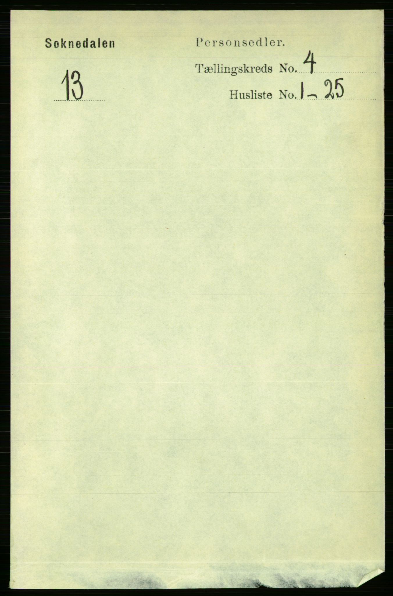 RA, Folketelling 1891 for 1649 Soknedal herred, 1891, s. 1600