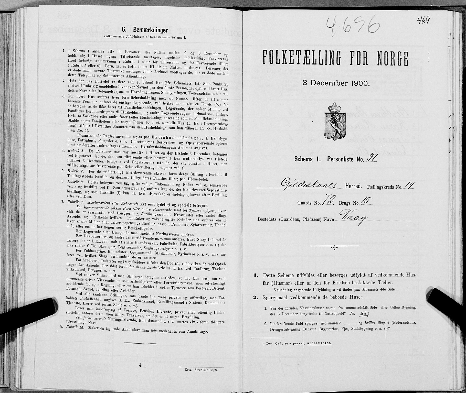 SAT, Folketelling 1900 for 1838 Gildeskål herred, 1900, s. 1452