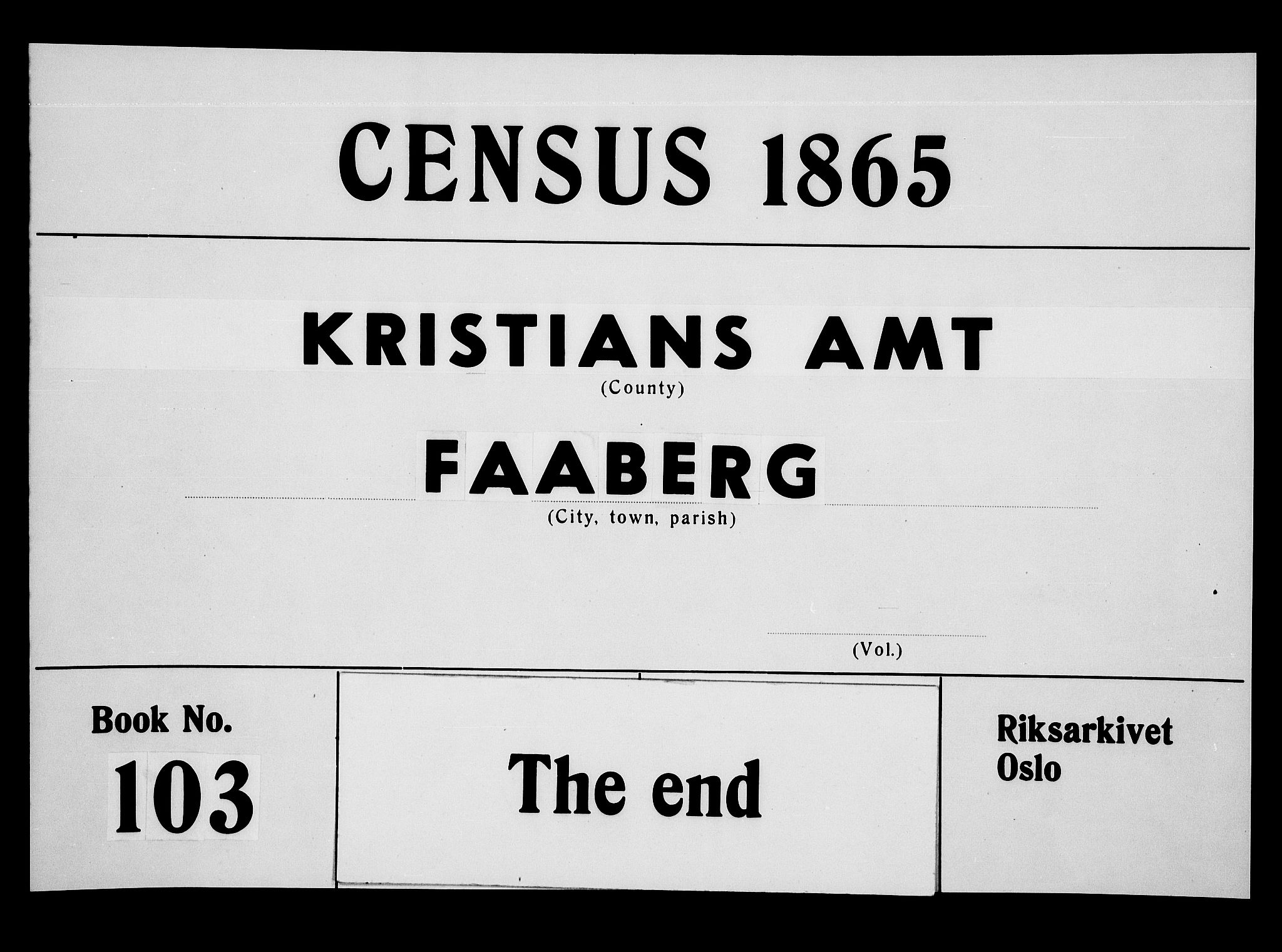RA, Folketelling 1865 for 0524L Fåberg prestegjeld, Fåberg sokn og Lillehammer landsokn, 1865, s. 262