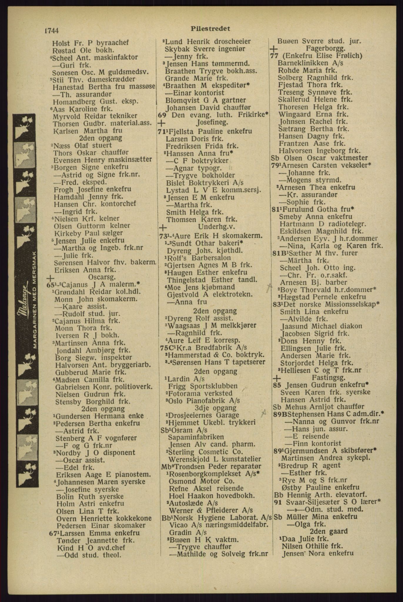 Kristiania/Oslo adressebok, PUBL/-, 1929, s. 1744