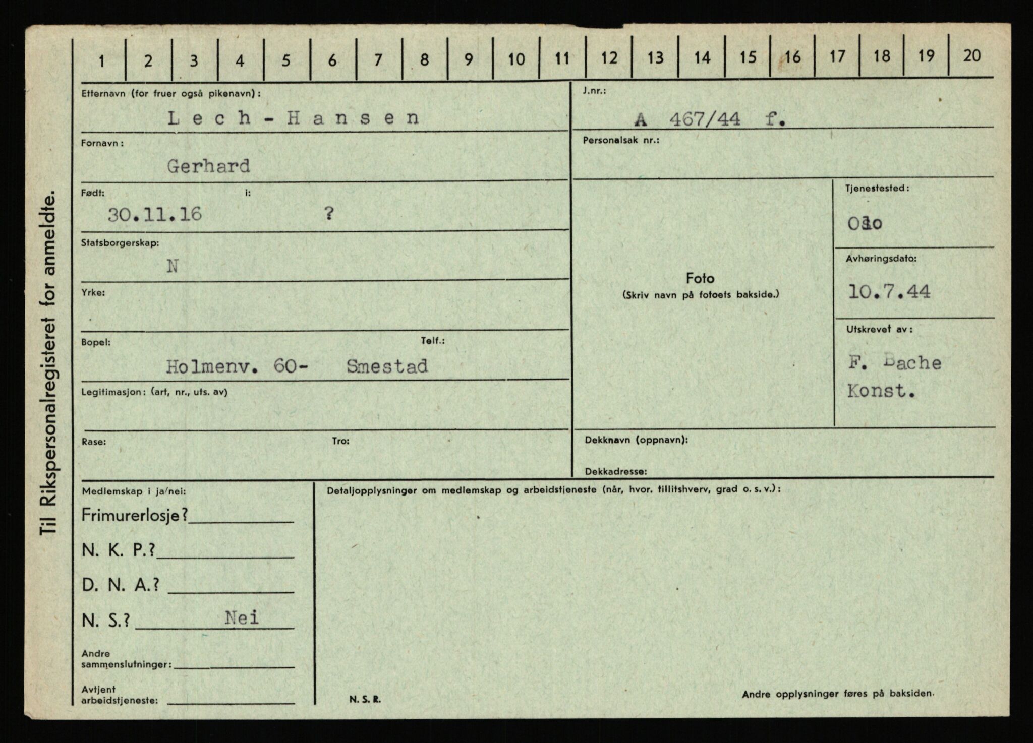 Statspolitiet - Hovedkontoret / Osloavdelingen, AV/RA-S-1329/C/Ca/L0009: Knutsen - Limstrand, 1943-1945, s. 4163