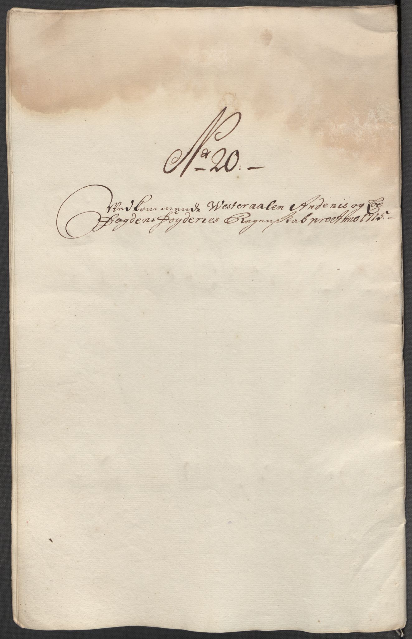 Rentekammeret inntil 1814, Reviderte regnskaper, Fogderegnskap, RA/EA-4092/R67/L4681: Fogderegnskap Vesterålen, Andenes og Lofoten, 1715, s. 136