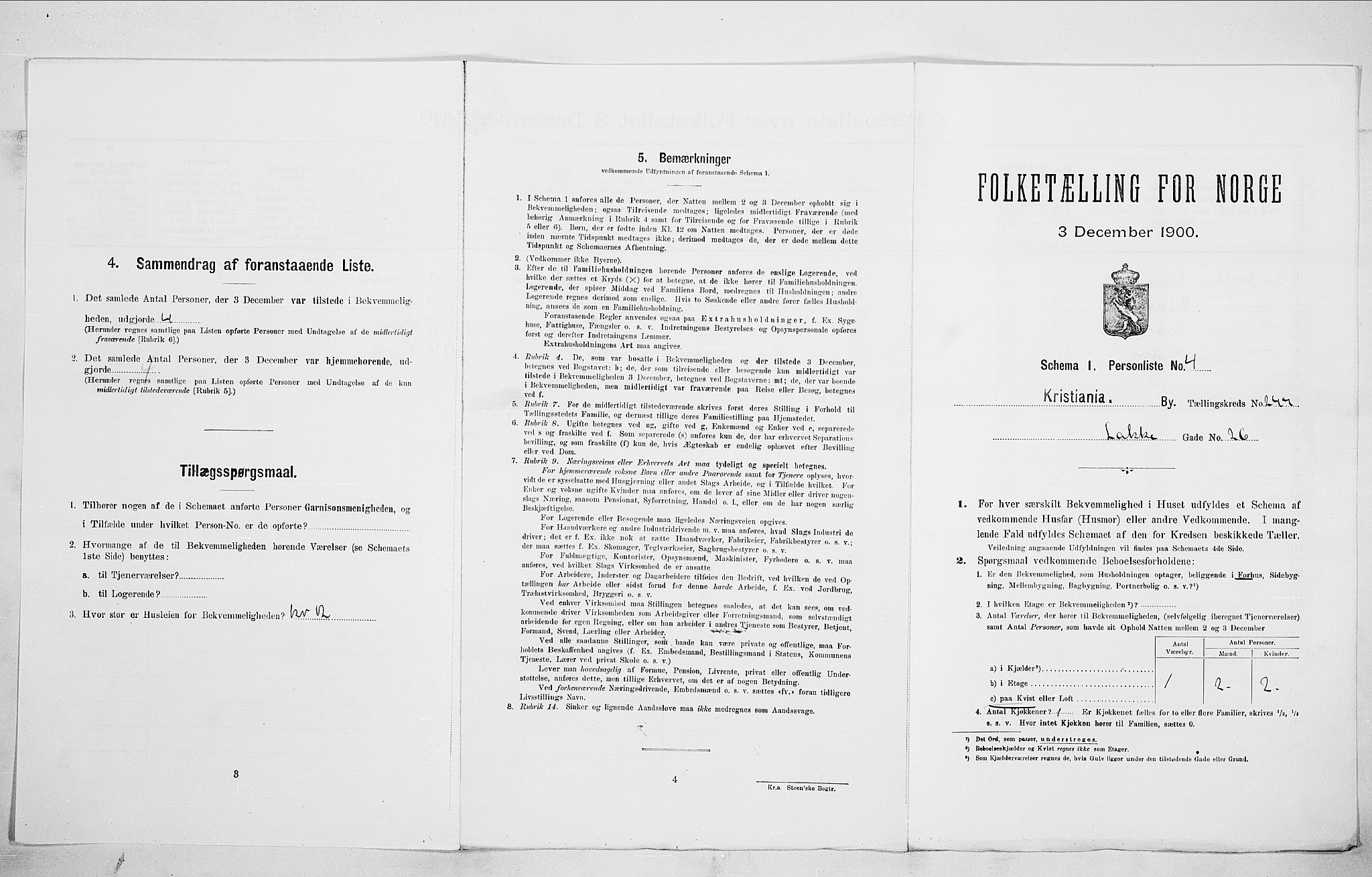SAO, Folketelling 1900 for 0301 Kristiania kjøpstad, 1900, s. 50584