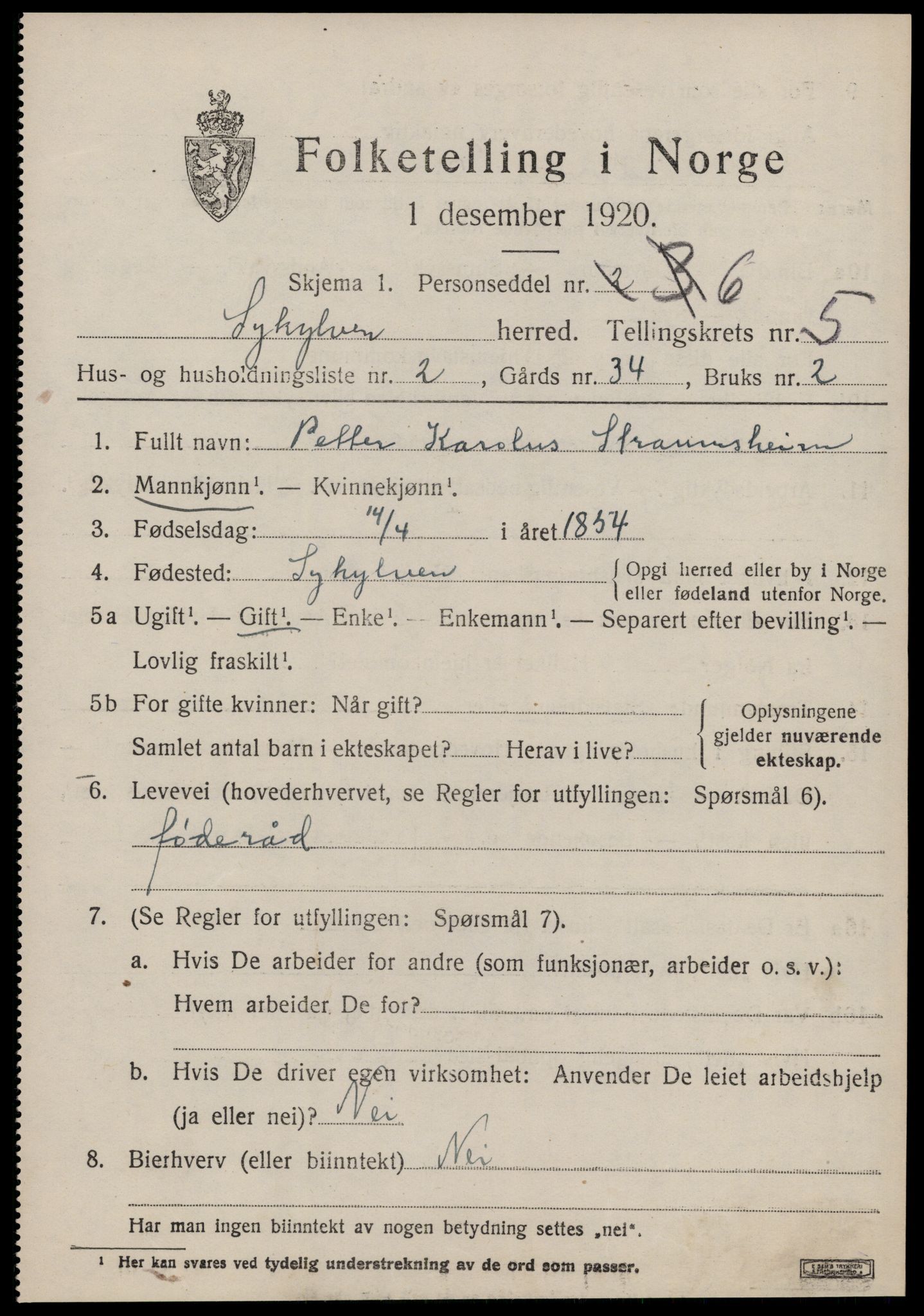 SAT, Folketelling 1920 for 1528 Sykkylven herred, 1920, s. 3217