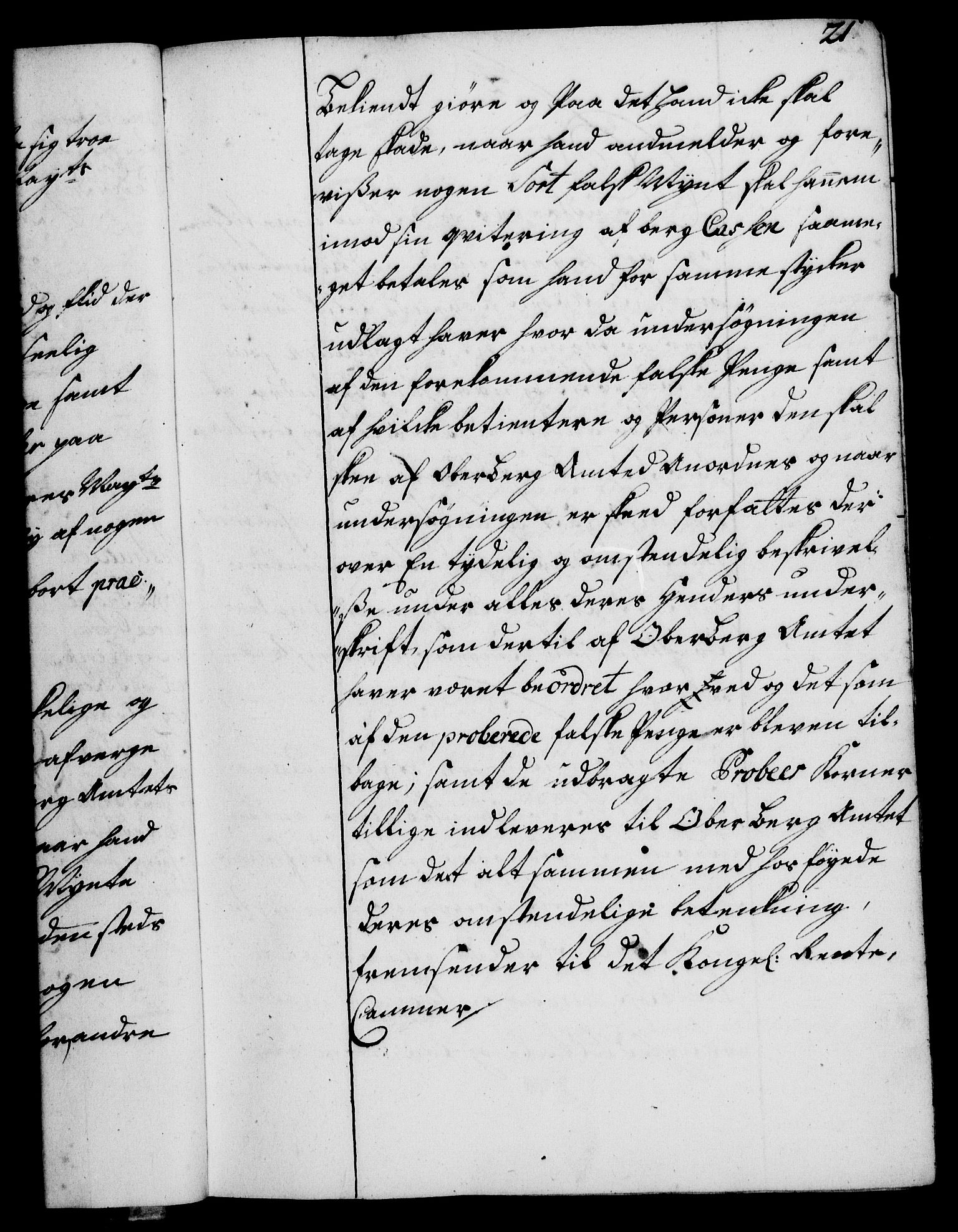 Rentekammeret, Kammerkanselliet, RA/EA-3111/G/Gg/Ggi/L0002: Norsk instruksjonsprotokoll med register (merket RK 53.35), 1729-1751, s. 21