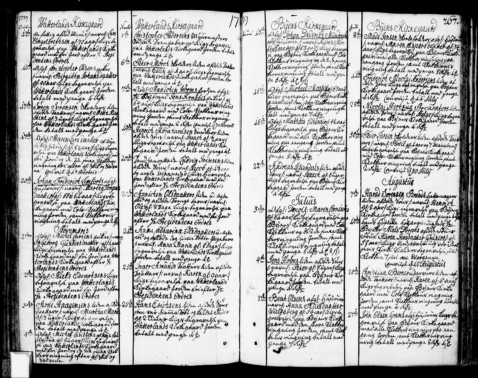 Oslo domkirke Kirkebøker, SAO/A-10752/F/Fa/L0003: Ministerialbok nr. 3, 1731-1743, s. 267
