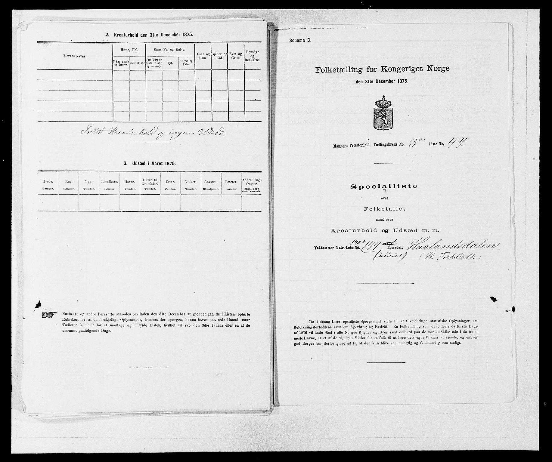 SAB, Folketelling 1875 for 1261P Manger prestegjeld, 1875, s. 471