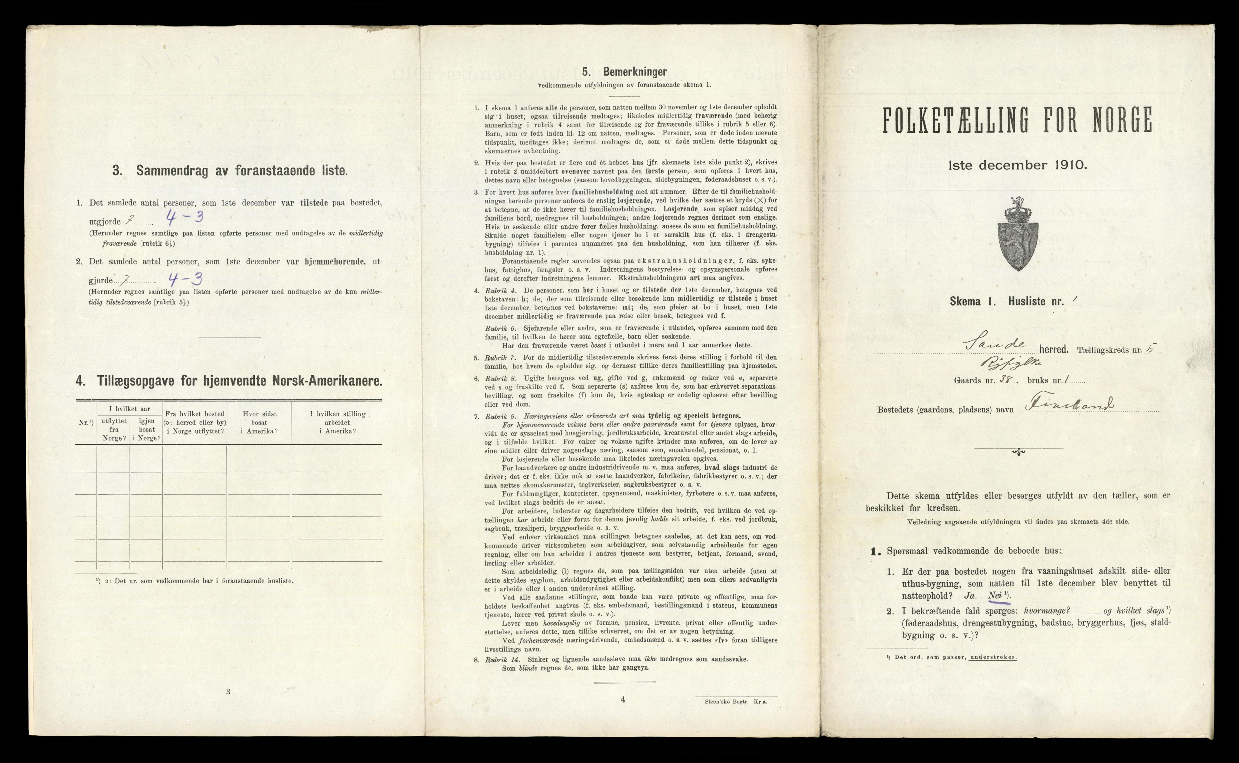 RA, Folketelling 1910 for 1135 Sauda herred, 1910, s. 412