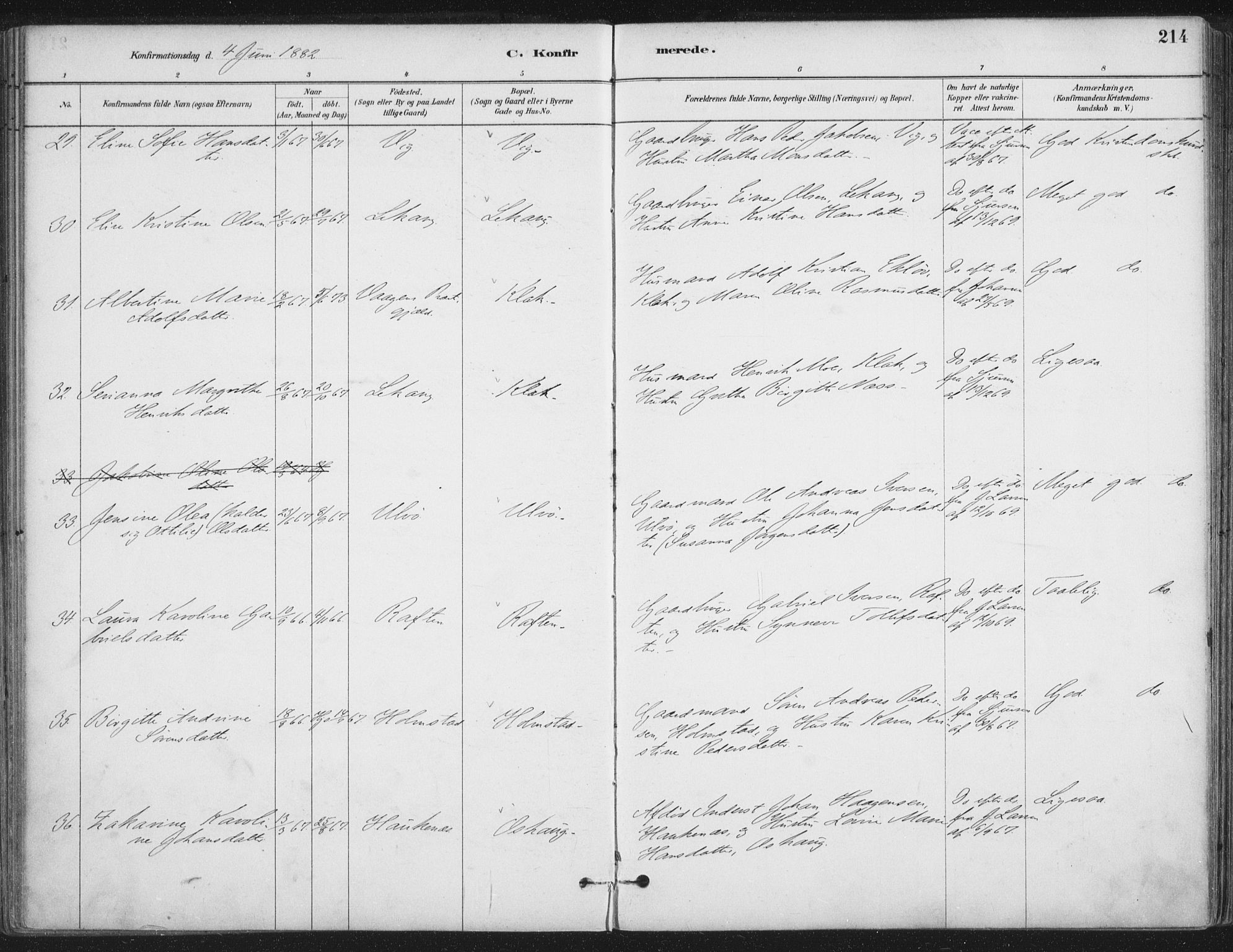 Ministerialprotokoller, klokkerbøker og fødselsregistre - Nordland, AV/SAT-A-1459/888/L1244: Ministerialbok nr. 888A10, 1880-1890, s. 214