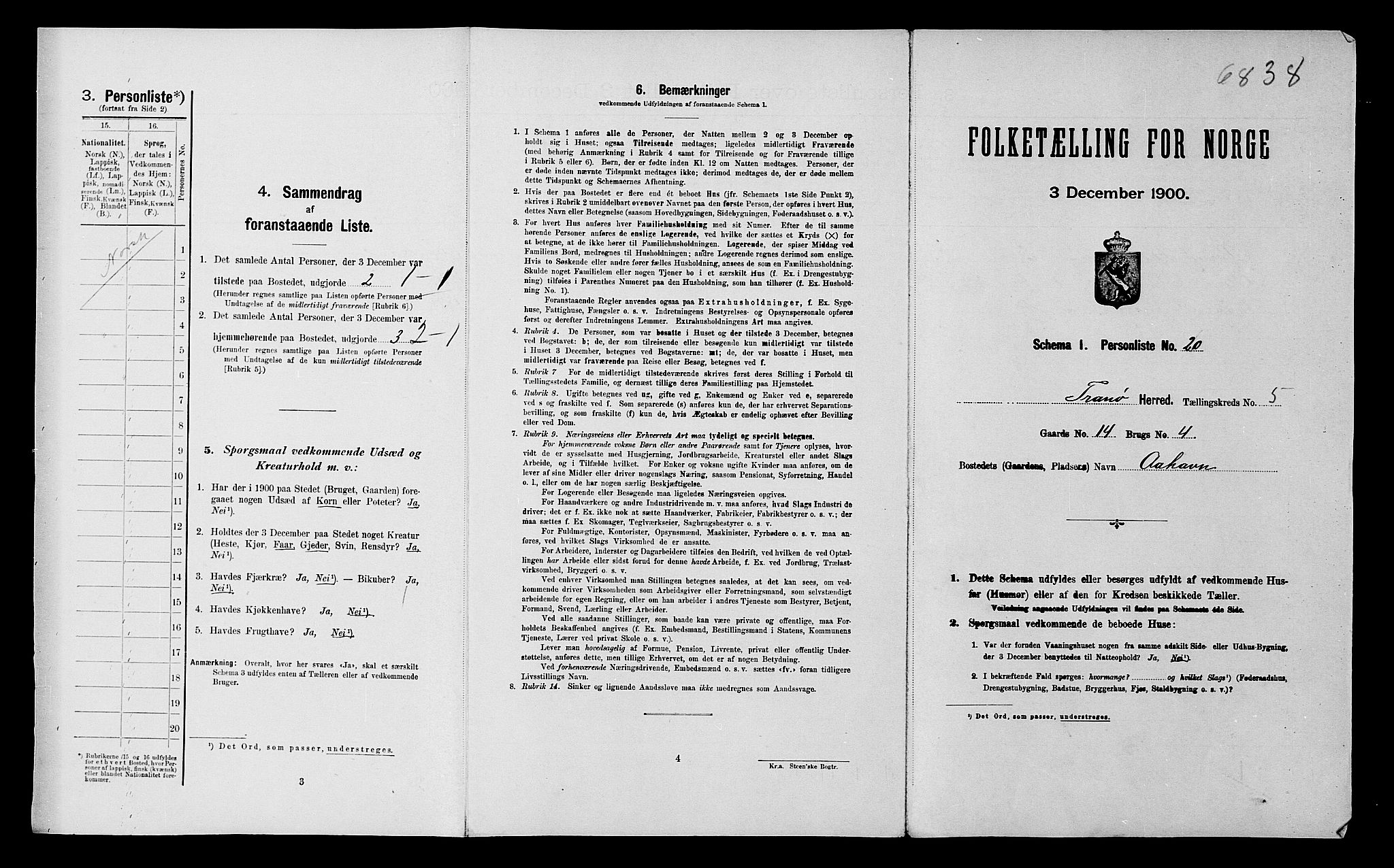 SATØ, Folketelling 1900 for 1927 Tranøy herred, 1900, s. 18