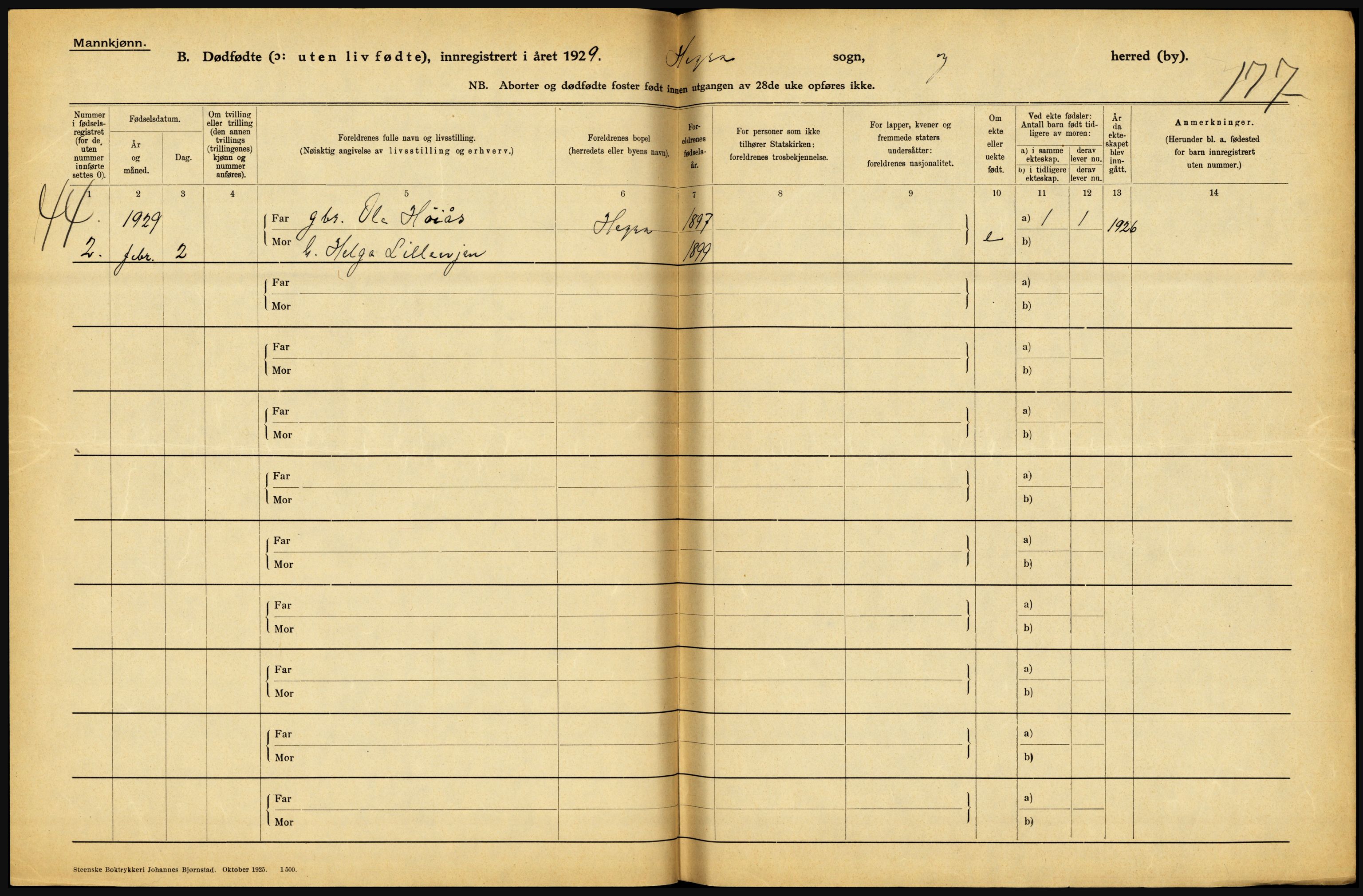 Statistisk sentralbyrå, Sosiodemografiske emner, Befolkning, AV/RA-S-2228/D/Df/Dfc/Dfci/L0035: Nord Trøndelag. Nordland, 1929, s. 194