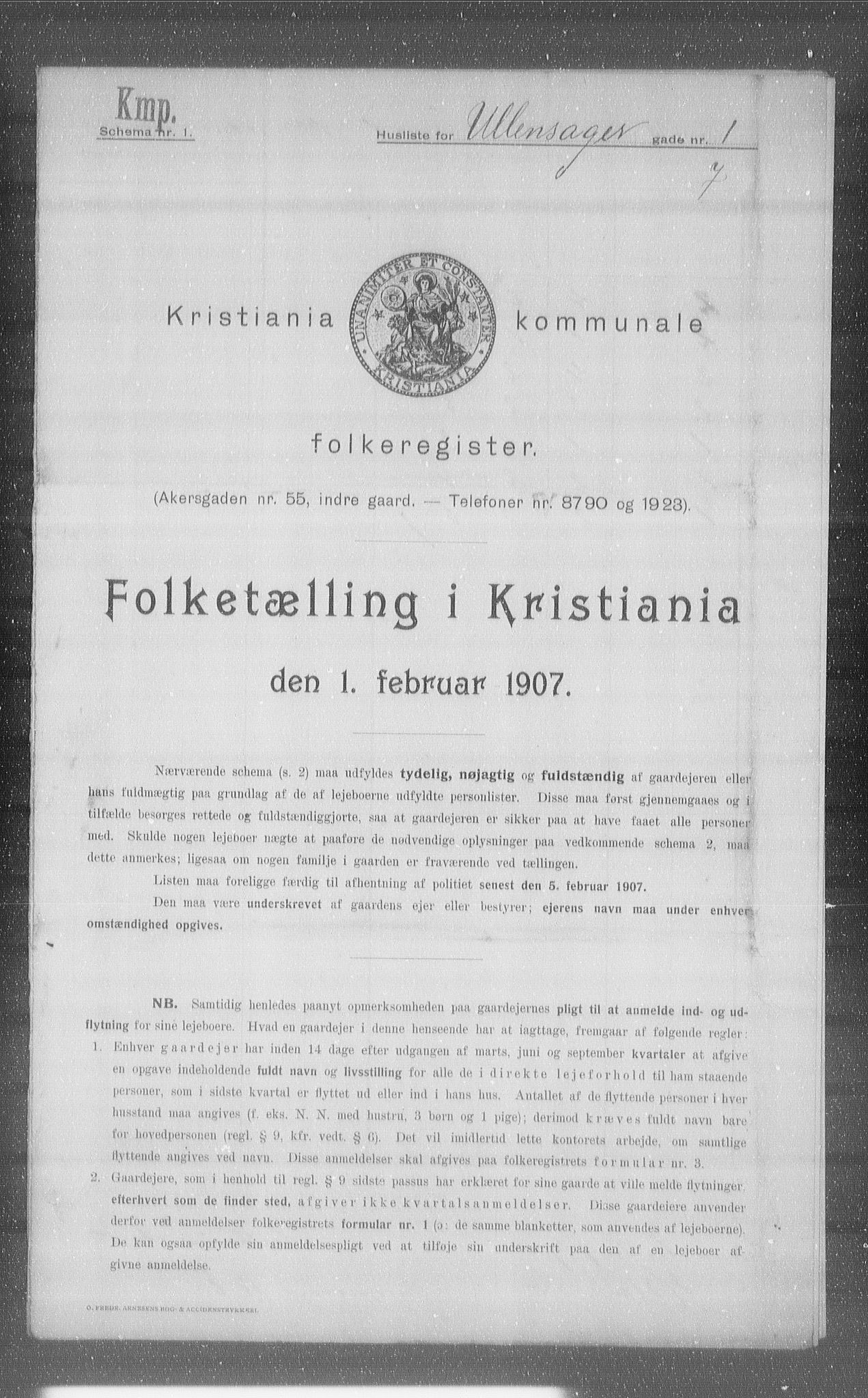OBA, Kommunal folketelling 1.2.1907 for Kristiania kjøpstad, 1907, s. 60339