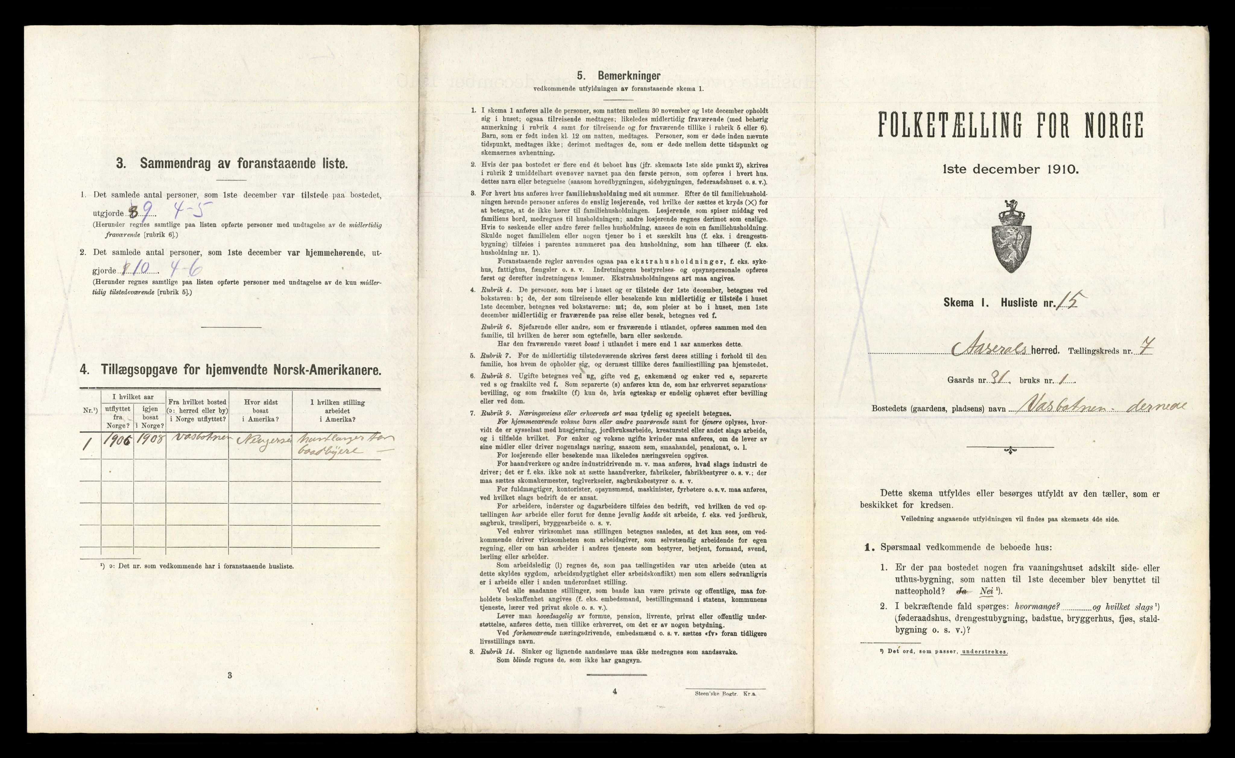 RA, Folketelling 1910 for 1026 Åseral herred, 1910, s. 381