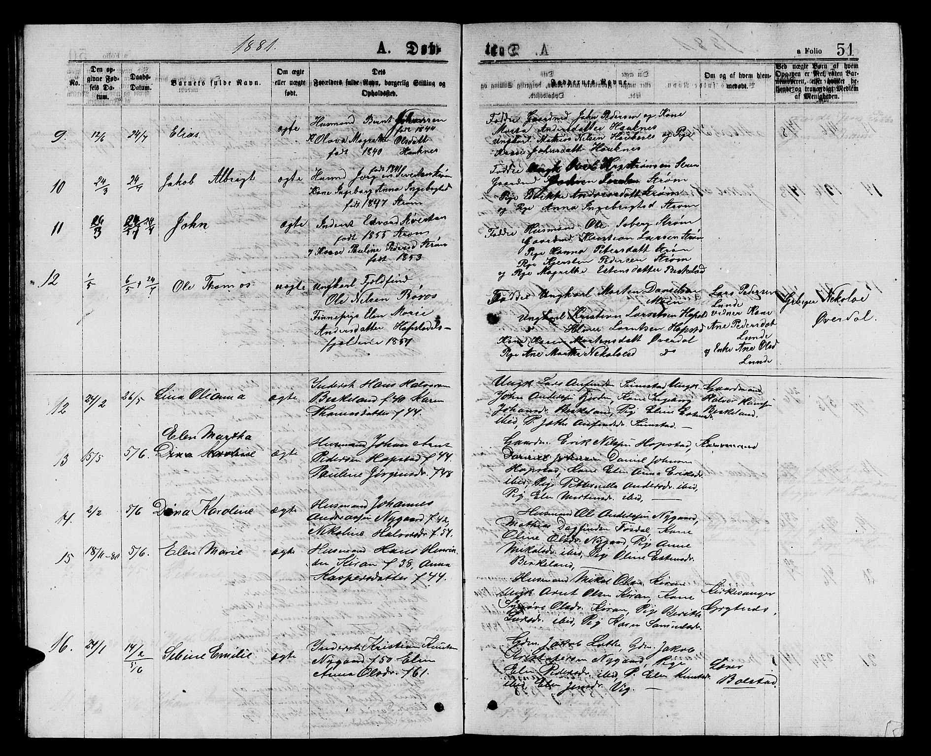 Ministerialprotokoller, klokkerbøker og fødselsregistre - Sør-Trøndelag, SAT/A-1456/657/L0715: Klokkerbok nr. 657C02, 1873-1888, s. 51
