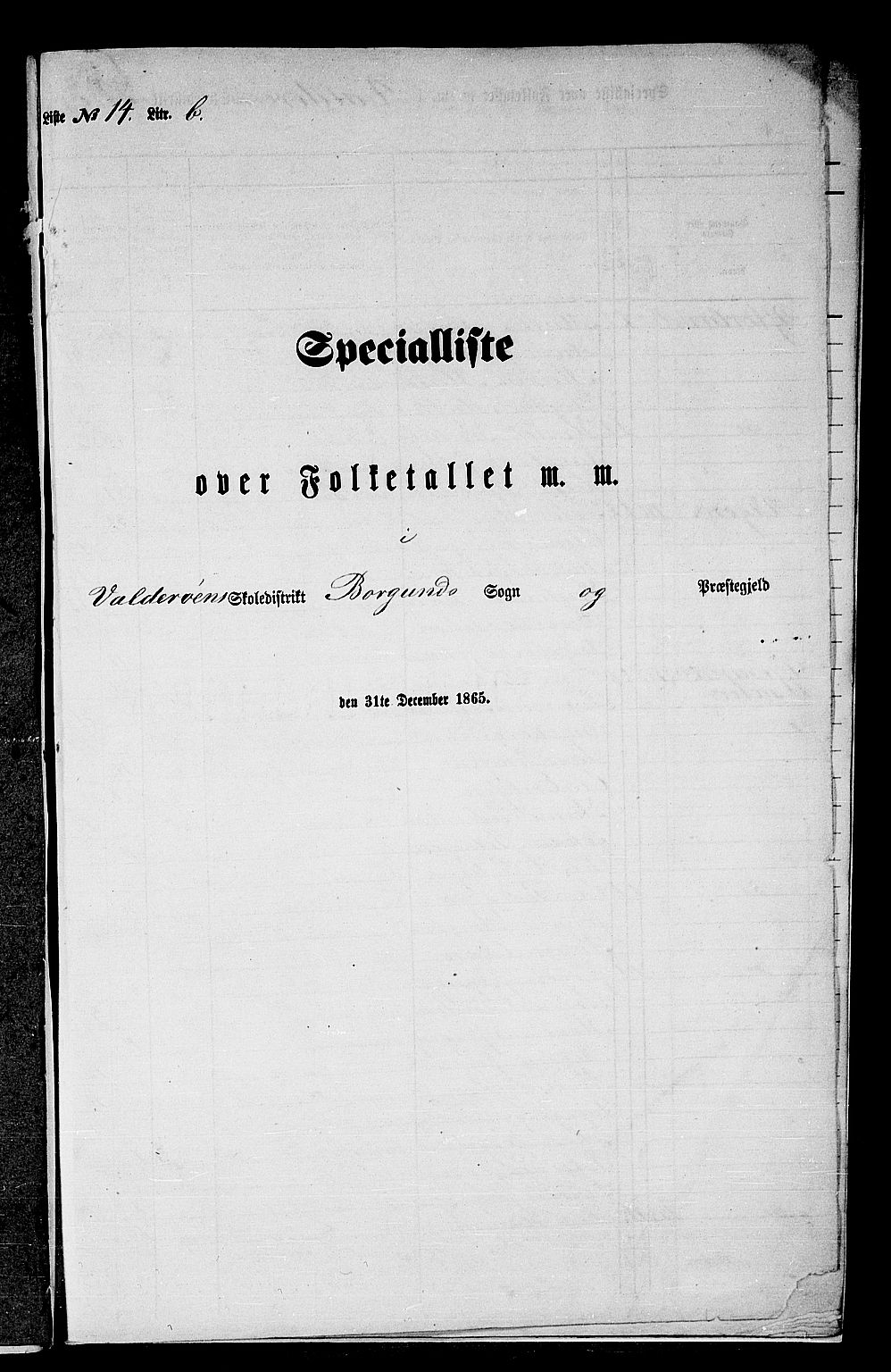RA, Folketelling 1865 for 1531P Borgund prestegjeld, 1865, s. 253