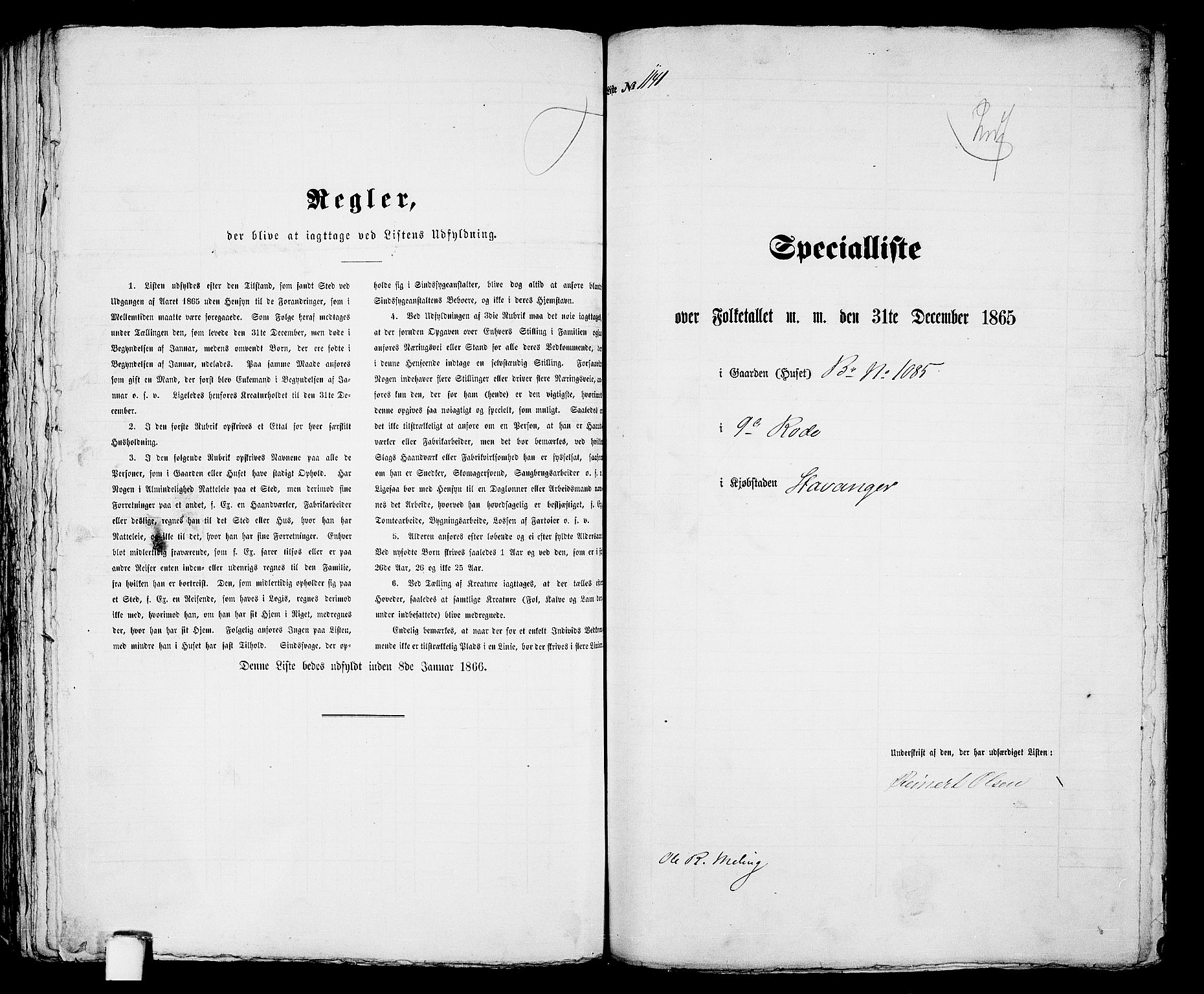 RA, Folketelling 1865 for 1103 Stavanger kjøpstad, 1865, s. 2307