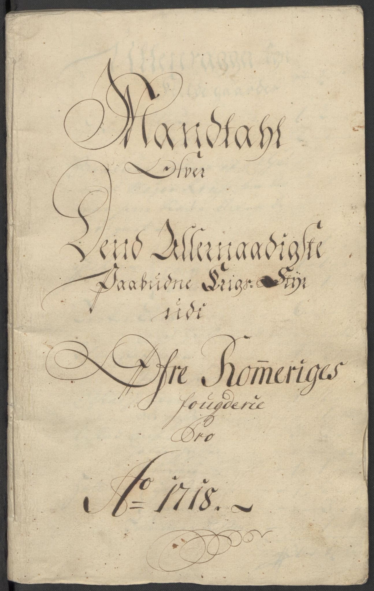 Rentekammeret inntil 1814, Reviderte regnskaper, Fogderegnskap, RA/EA-4092/R12/L0727: Fogderegnskap Øvre Romerike, 1718, s. 157