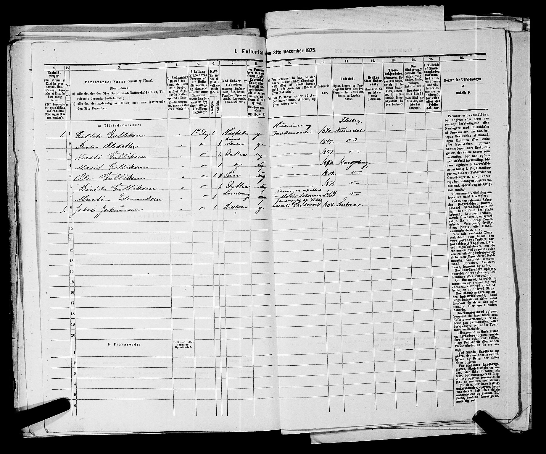 SAKO, Folketelling 1875 for 0604B Kongsberg prestegjeld, Kongsberg kjøpstad, 1875, s. 553