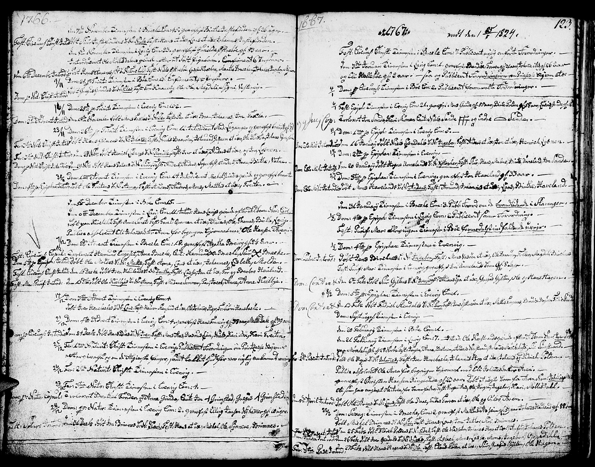 Gulen sokneprestembete, SAB/A-80201/H/Haa/Haaa/L0012: Ministerialbok nr. A 12, 1749-1776, s. 123
