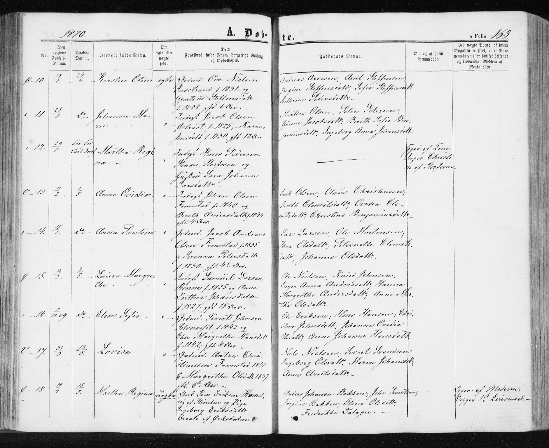 Ministerialprotokoller, klokkerbøker og fødselsregistre - Sør-Trøndelag, SAT/A-1456/659/L0737: Ministerialbok nr. 659A07, 1857-1875, s. 163