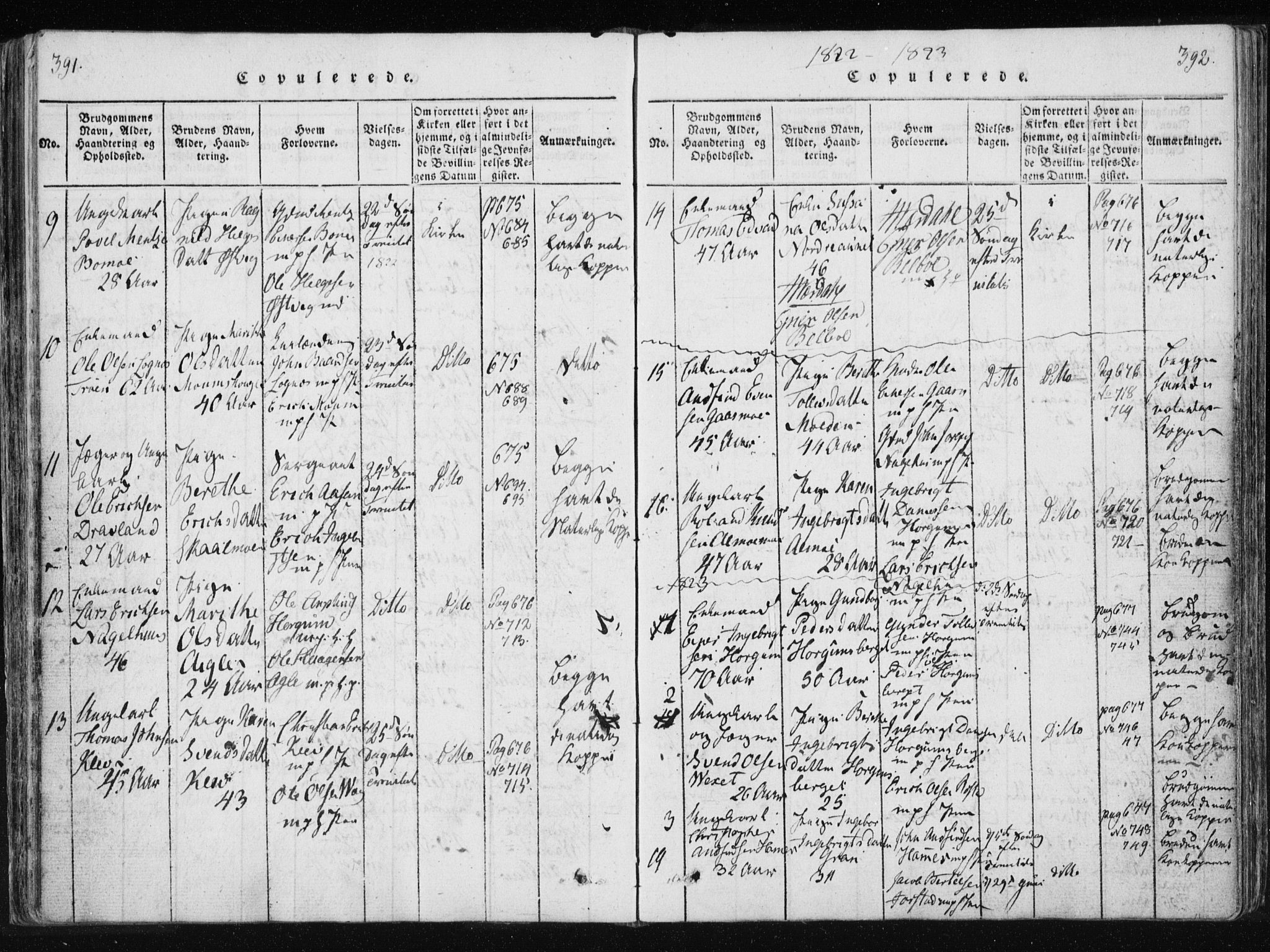 Ministerialprotokoller, klokkerbøker og fødselsregistre - Nord-Trøndelag, AV/SAT-A-1458/749/L0469: Ministerialbok nr. 749A03, 1817-1857, s. 391-392