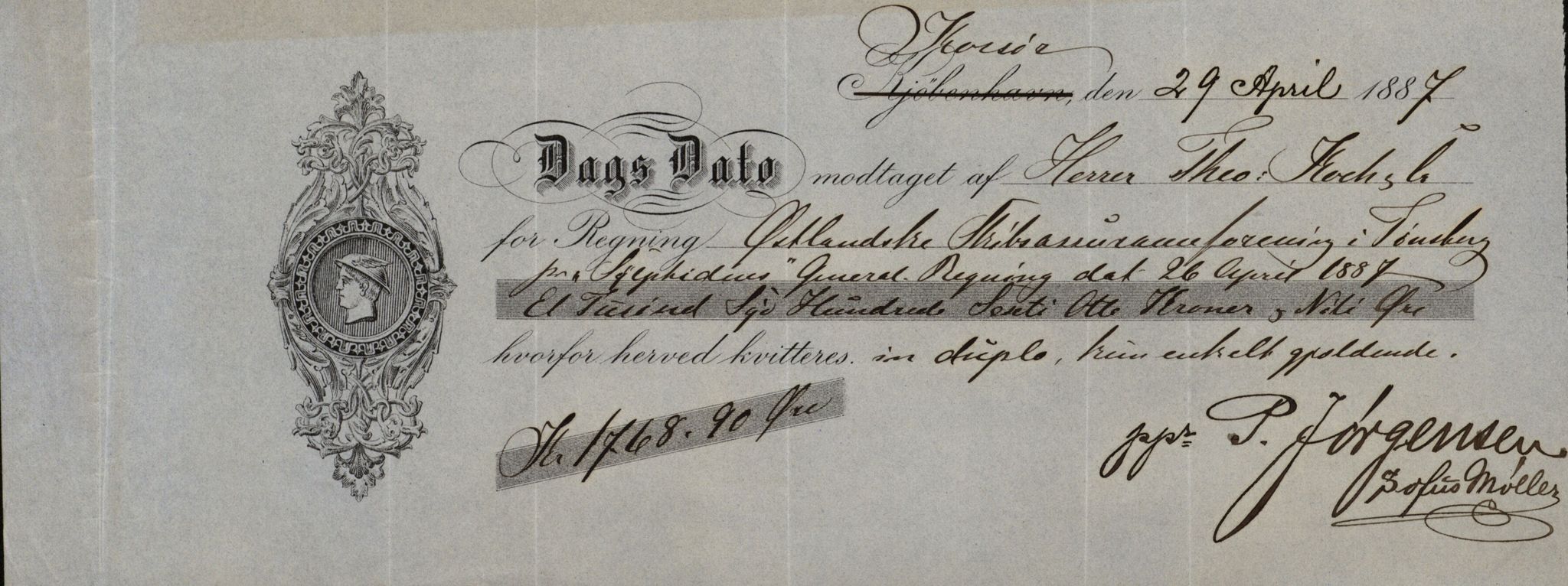 Pa 63 - Østlandske skibsassuranceforening, VEMU/A-1079/G/Ga/L0021/0002: Havaridokumenter / Isbaaden, Ragna, Sylphiden, Nyassa, 1887, s. 74