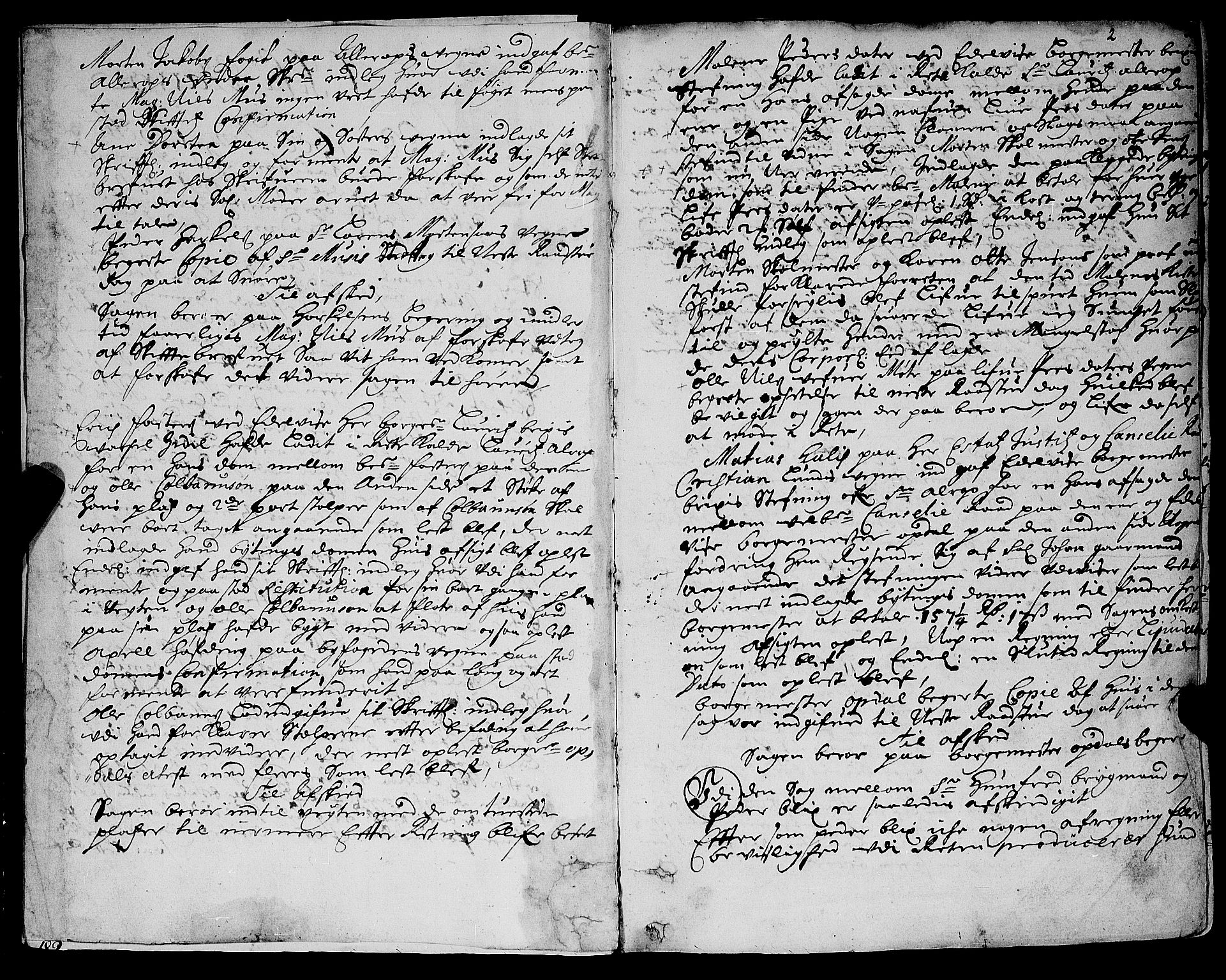 Trondheim magistrat, SAT/A-4372/A/Aa/L0005: Rådstueprotokoller, 1688-1692, s. 2