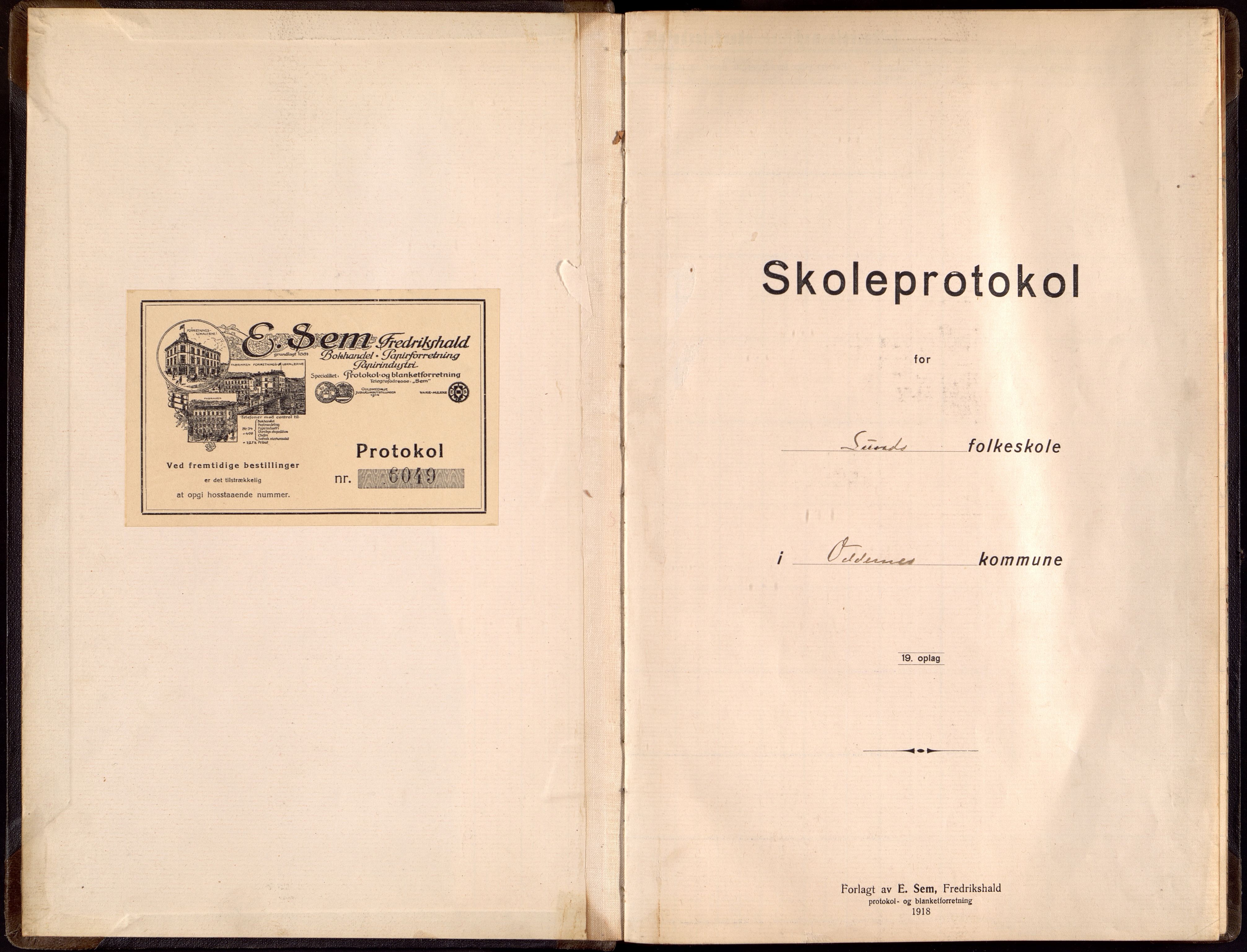 Oddernes kommune - Lund/Lahelle skolekrets, ARKSOR/1001OD556/H/L0006: Skoleprotokoll, 1918-1921