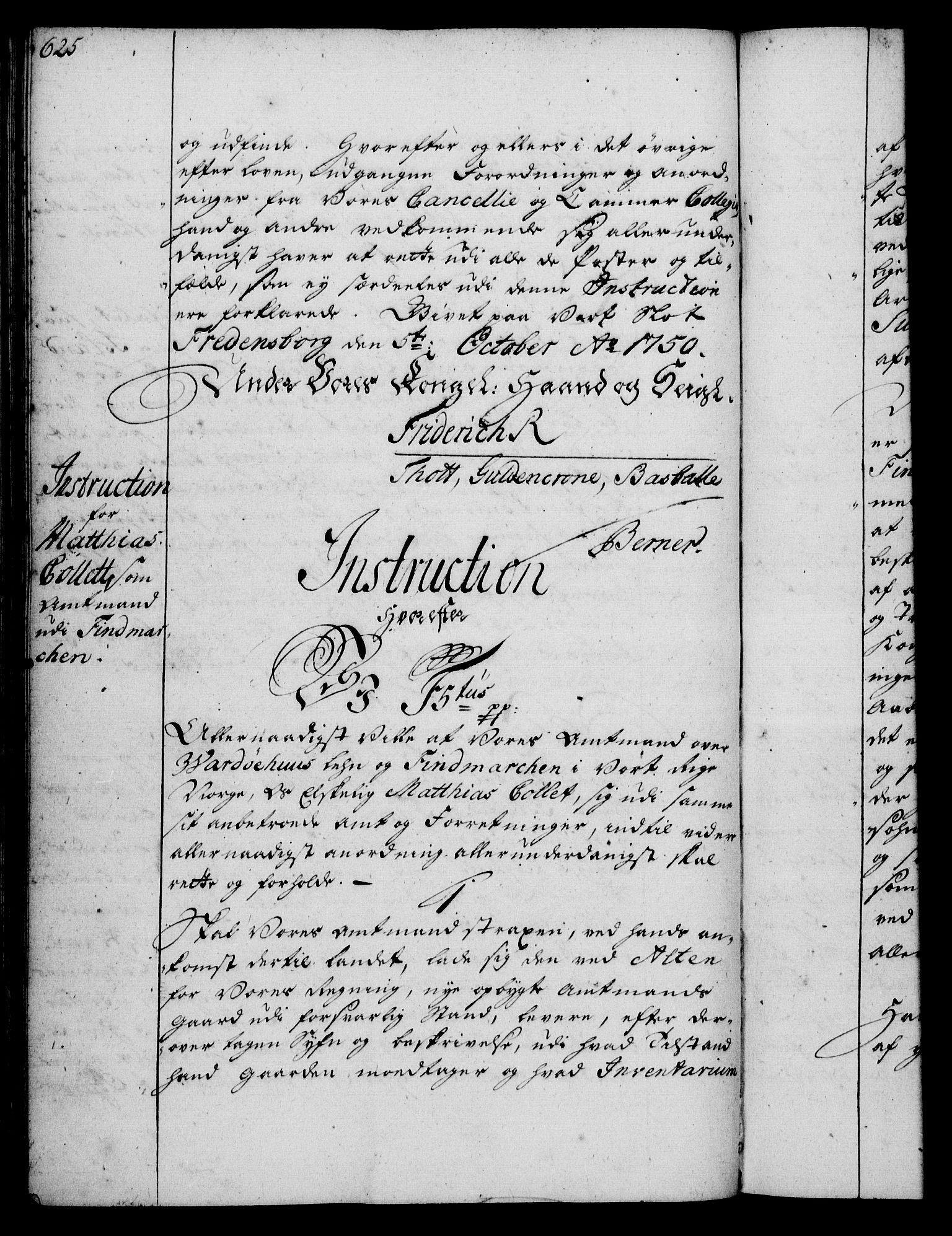 Rentekammeret, Kammerkanselliet, RA/EA-3111/G/Gg/Ggi/L0002: Norsk instruksjonsprotokoll med register (merket RK 53.35), 1729-1751, s. 625