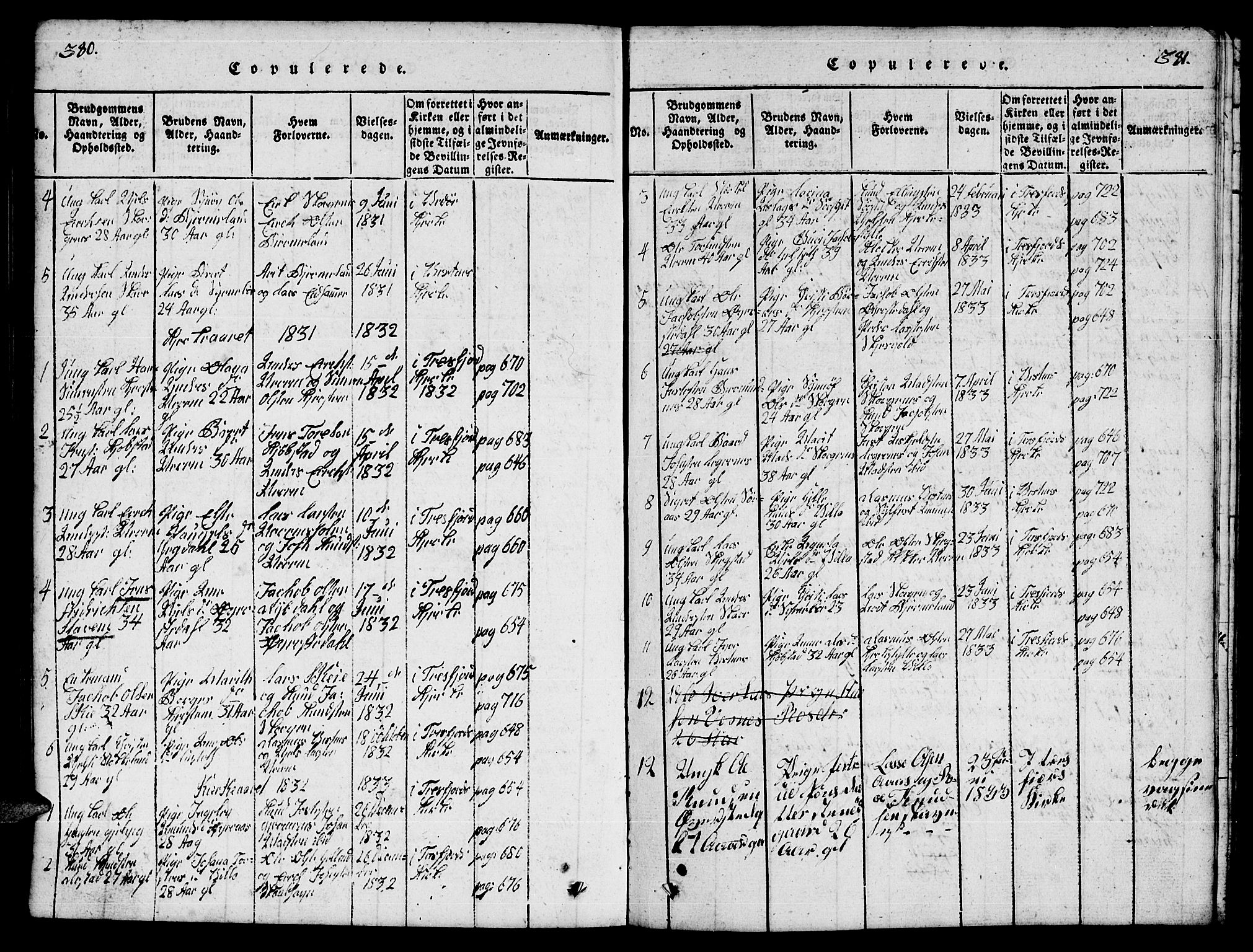 Ministerialprotokoller, klokkerbøker og fødselsregistre - Møre og Romsdal, SAT/A-1454/541/L0546: Klokkerbok nr. 541C01, 1818-1856, s. 380-381