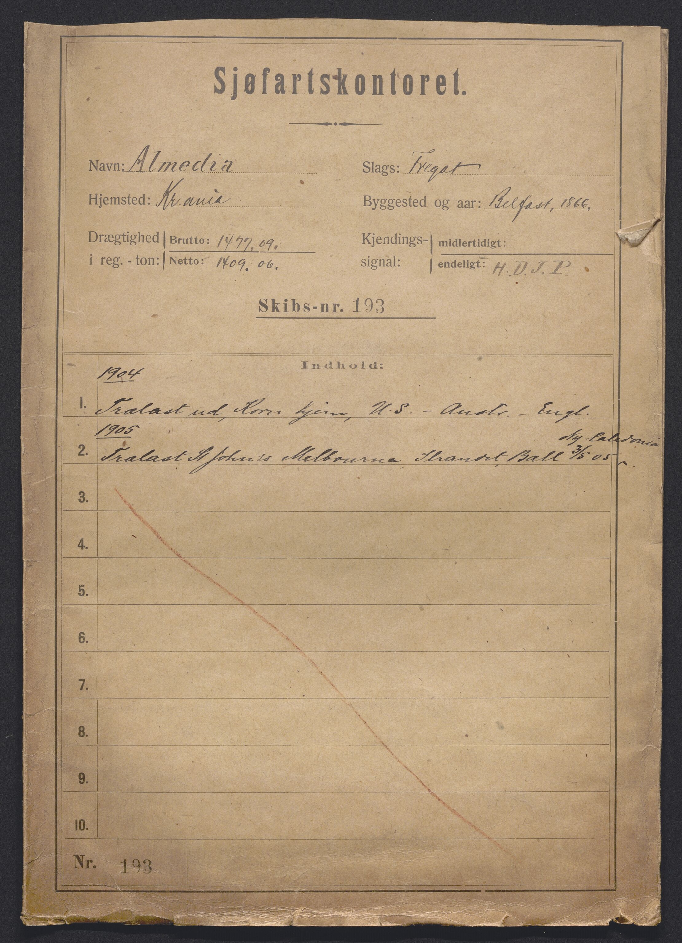 Sjøfartsdirektoratet med forløpere, skipsmapper slettede skip, AV/RA-S-4998/F/Fa/L0030: --, 1865-1925, s. 245