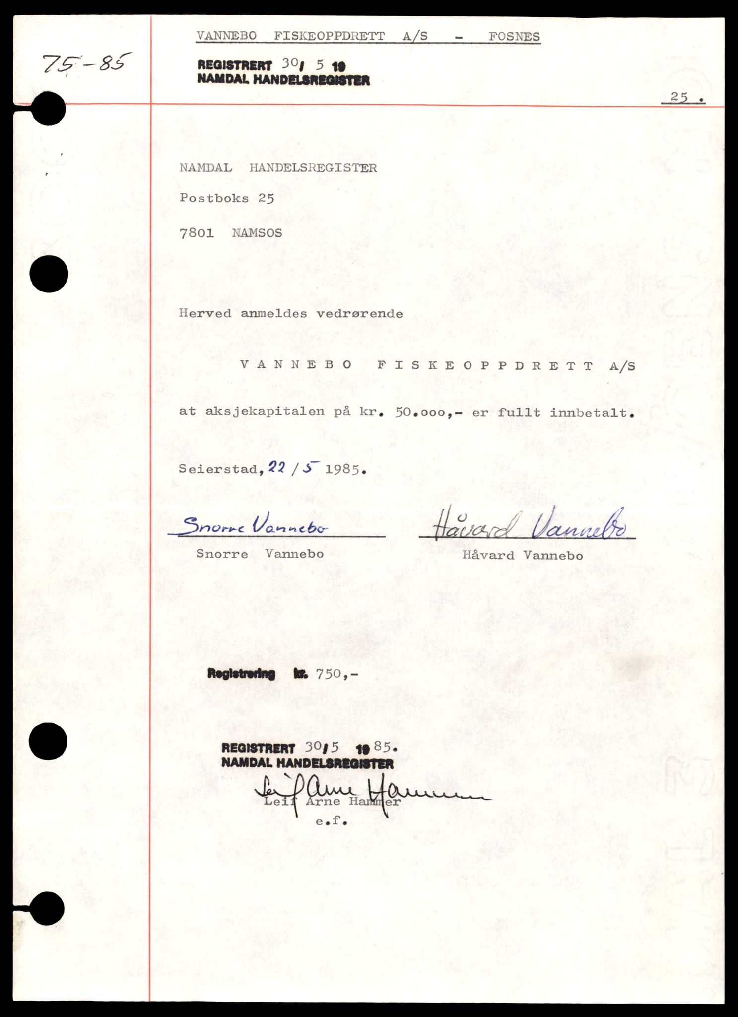 Namdal sorenskriveri, AV/SAT-A-4133/2/J/Jd/Jdd/L0013: Bilag. Aksjeselskap, V-Å , 1944-1990, s. 3