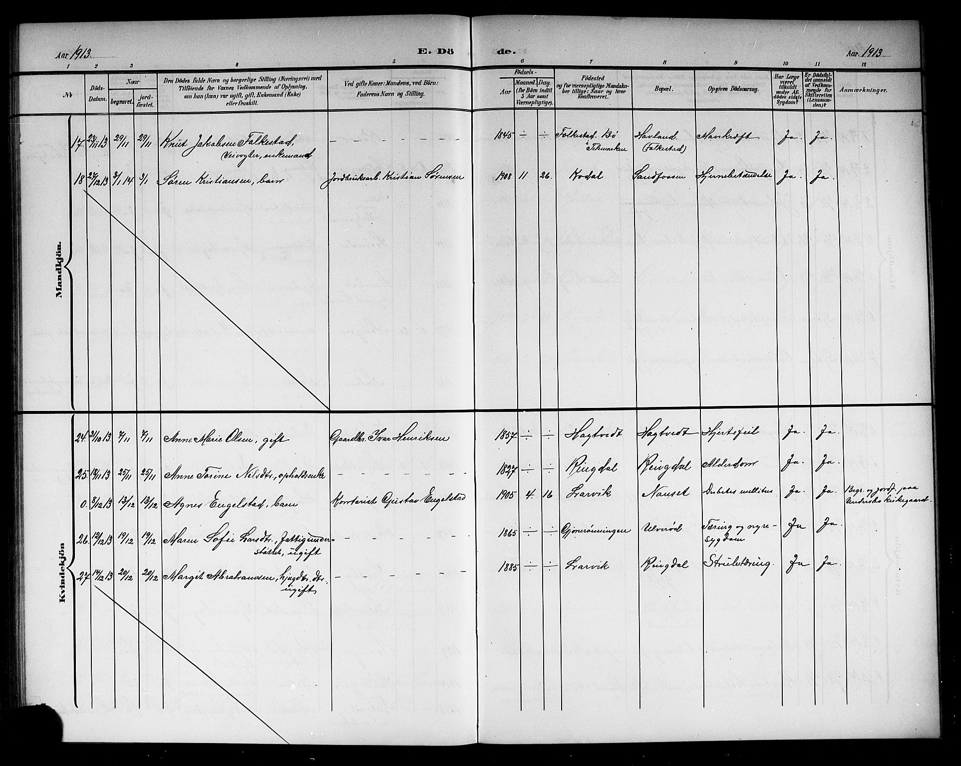 Hedrum kirkebøker, AV/SAKO-A-344/G/Ga/L0004: Klokkerbok nr. I 4, 1902-1915