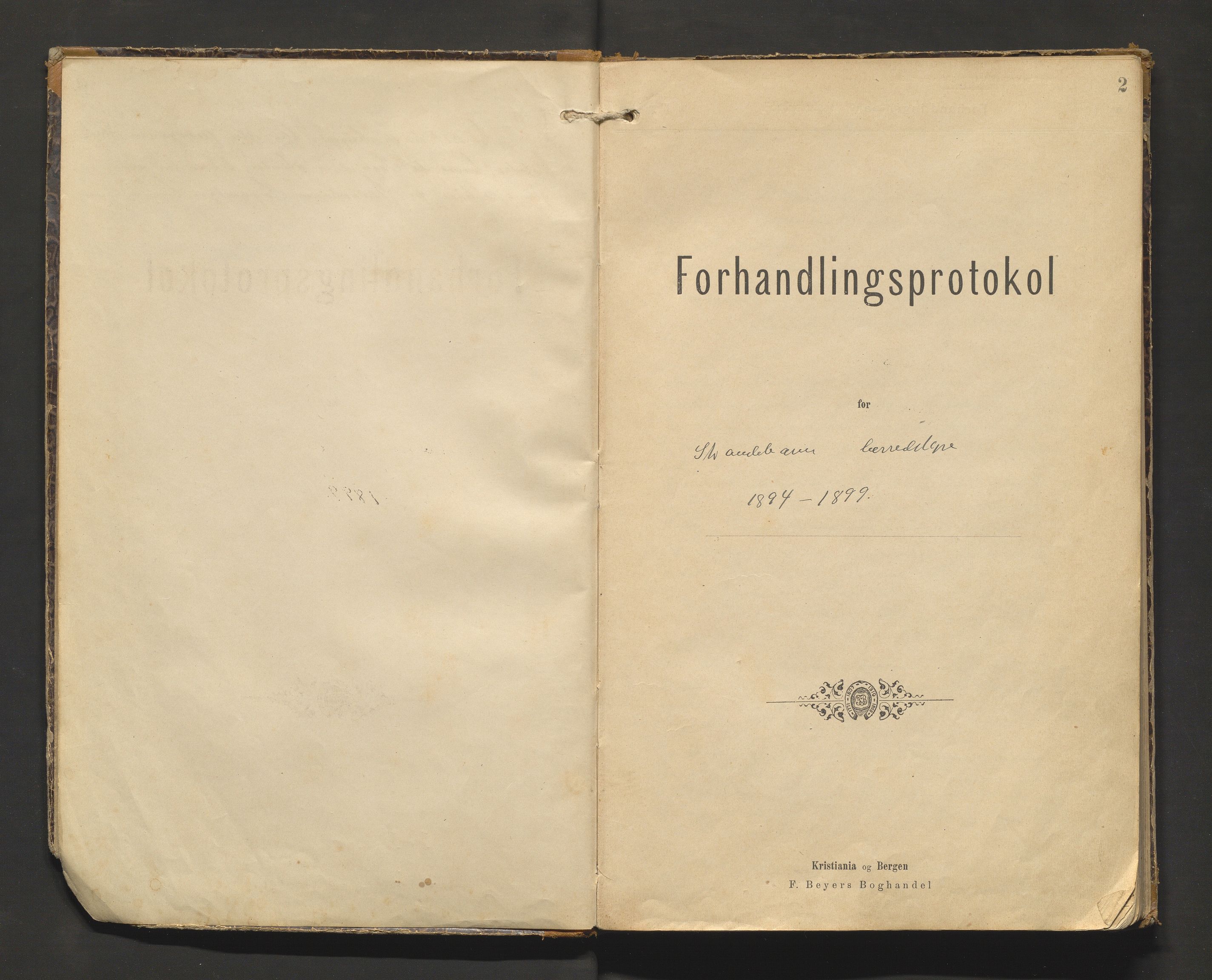 Strandebarm kommune. Formannskapet, IKAH/1226-021/A/Aa/L0004: Møtebok for formannskap og heradsstyre, 1894-1899